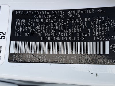 2019 Toyota Camry SE