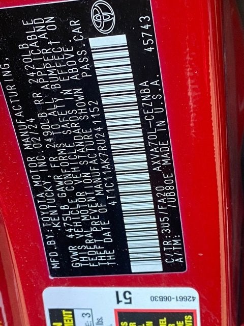 2024 Toyota Camry LE