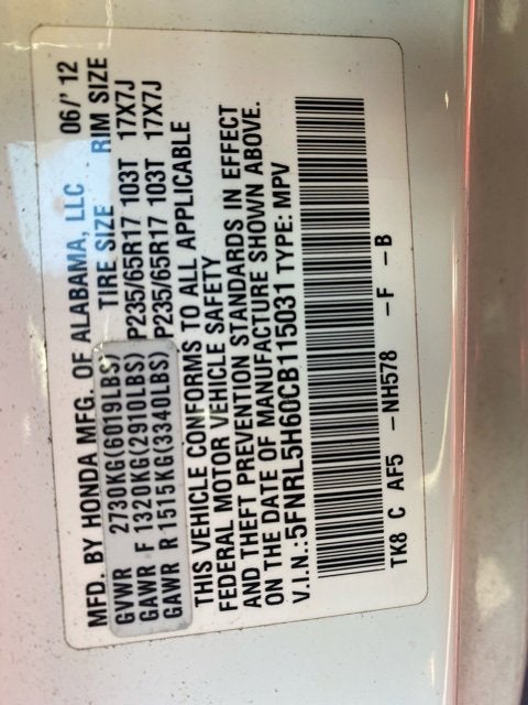 2012 Honda Odyssey EX-L