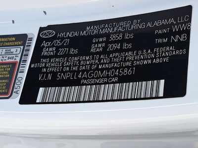 2021 Hyundai Elantra SE