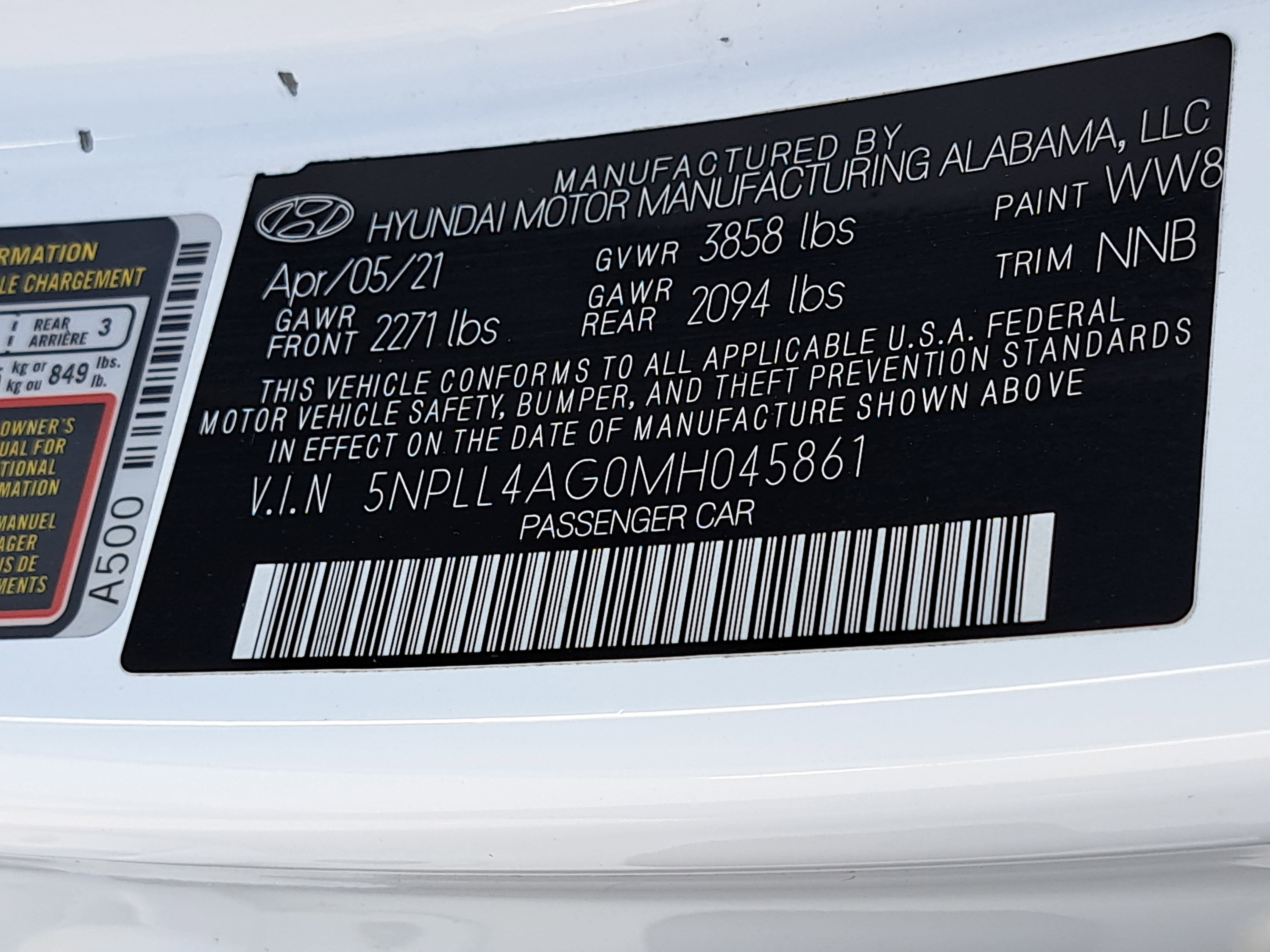 2021 Hyundai Elantra SE