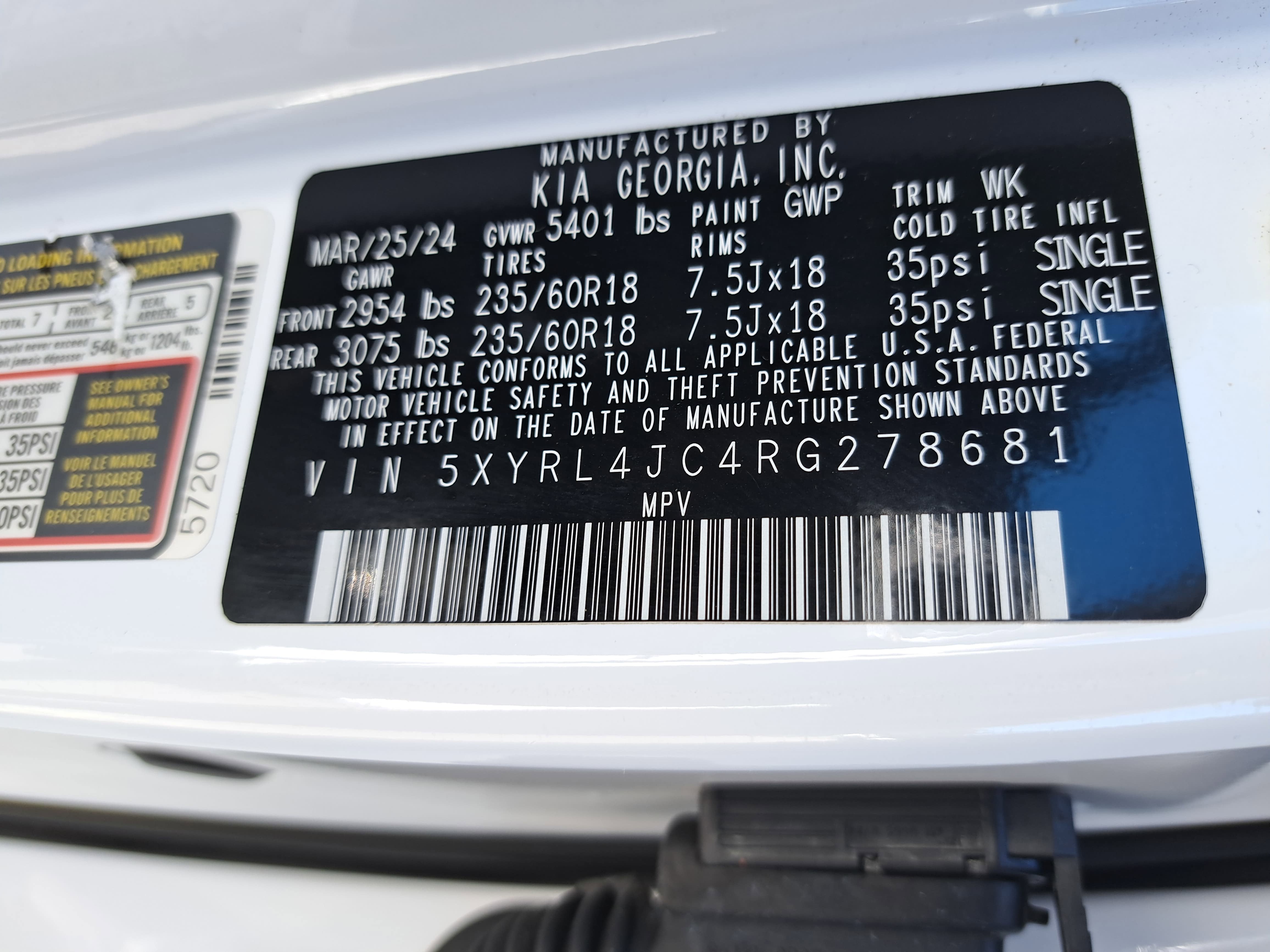 2024 Kia Sorento S