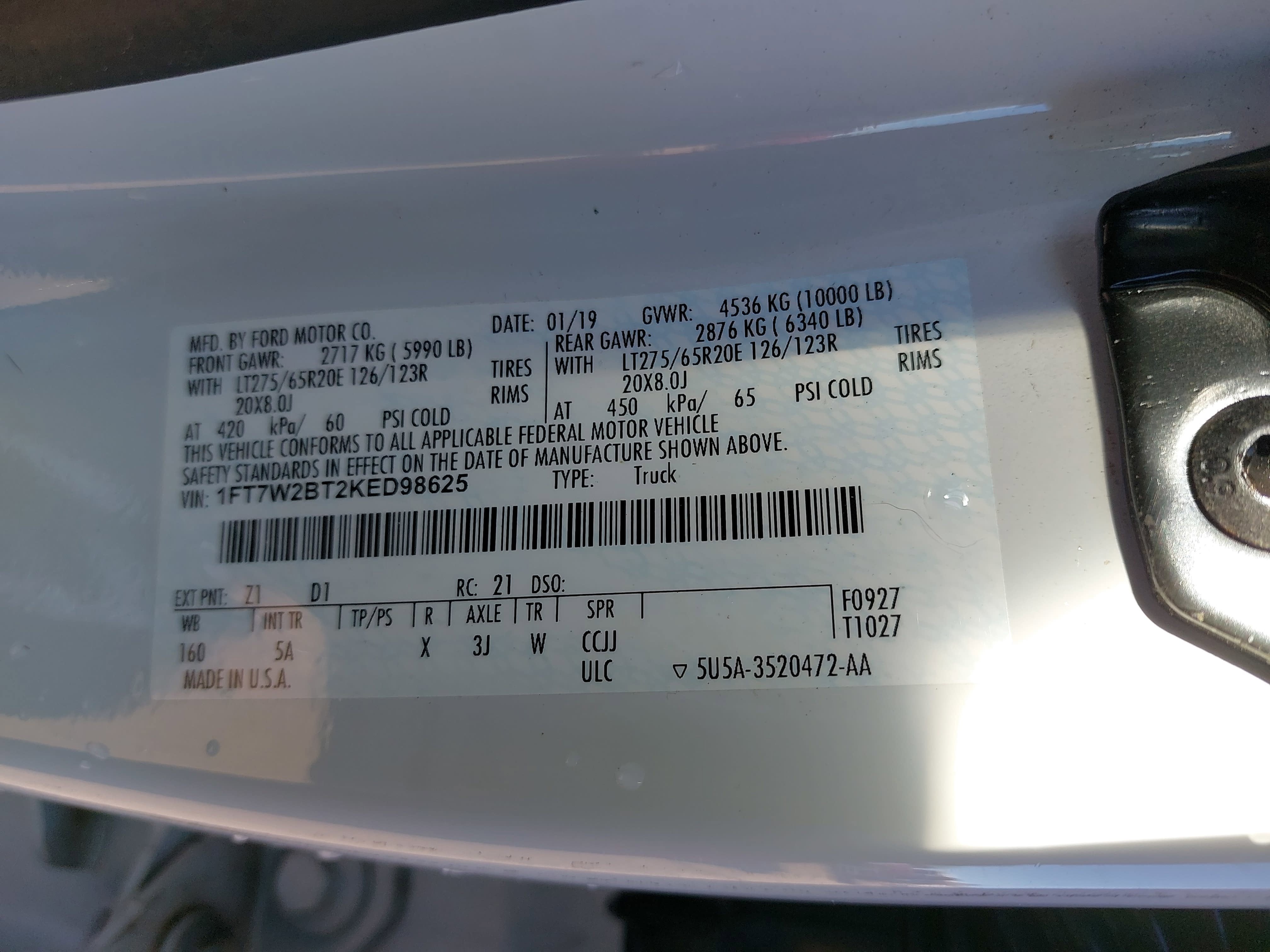 2019 Ford Super Duty F-250 SRW XL