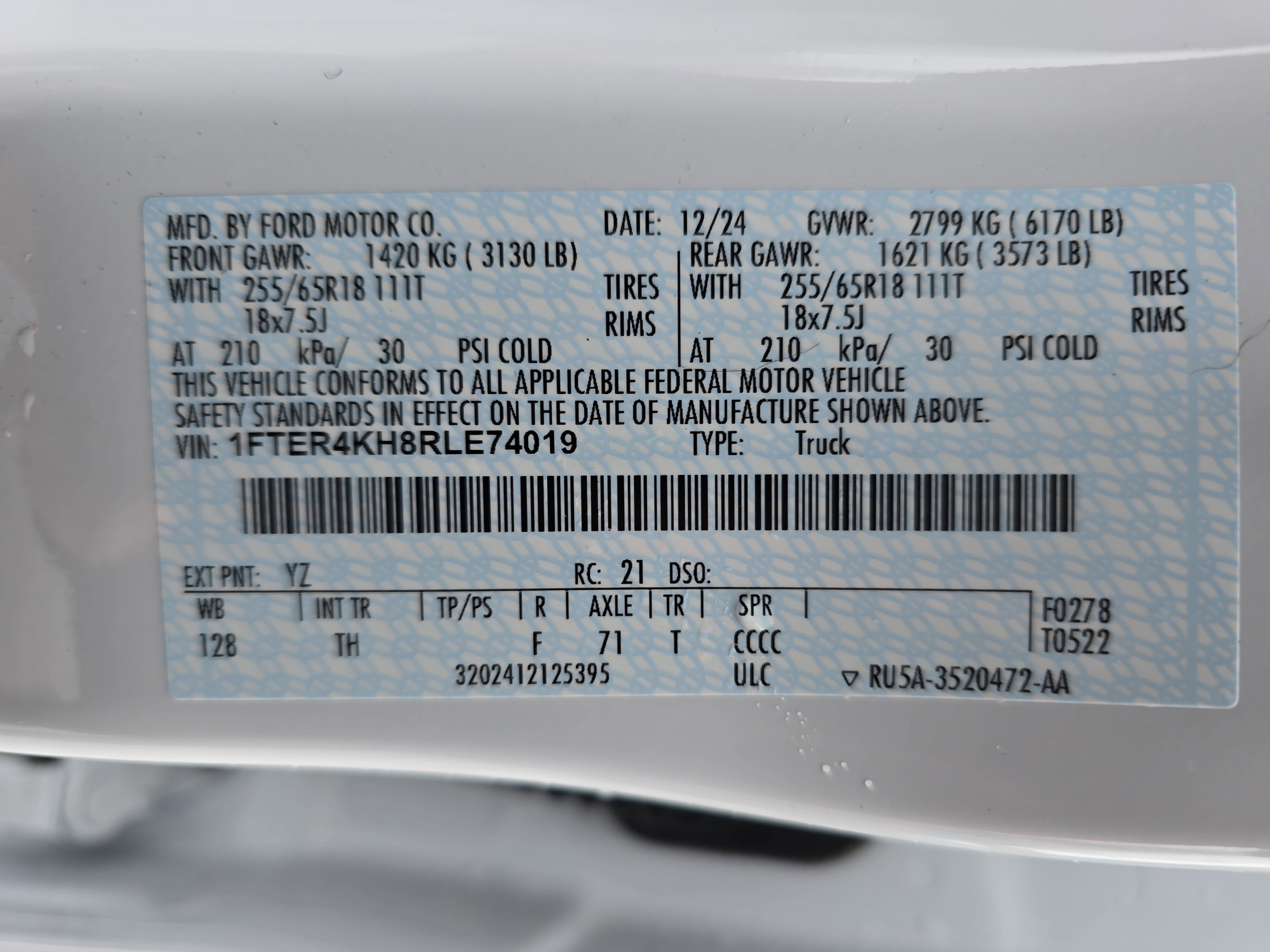 2024 Ford Ranger LARIAT