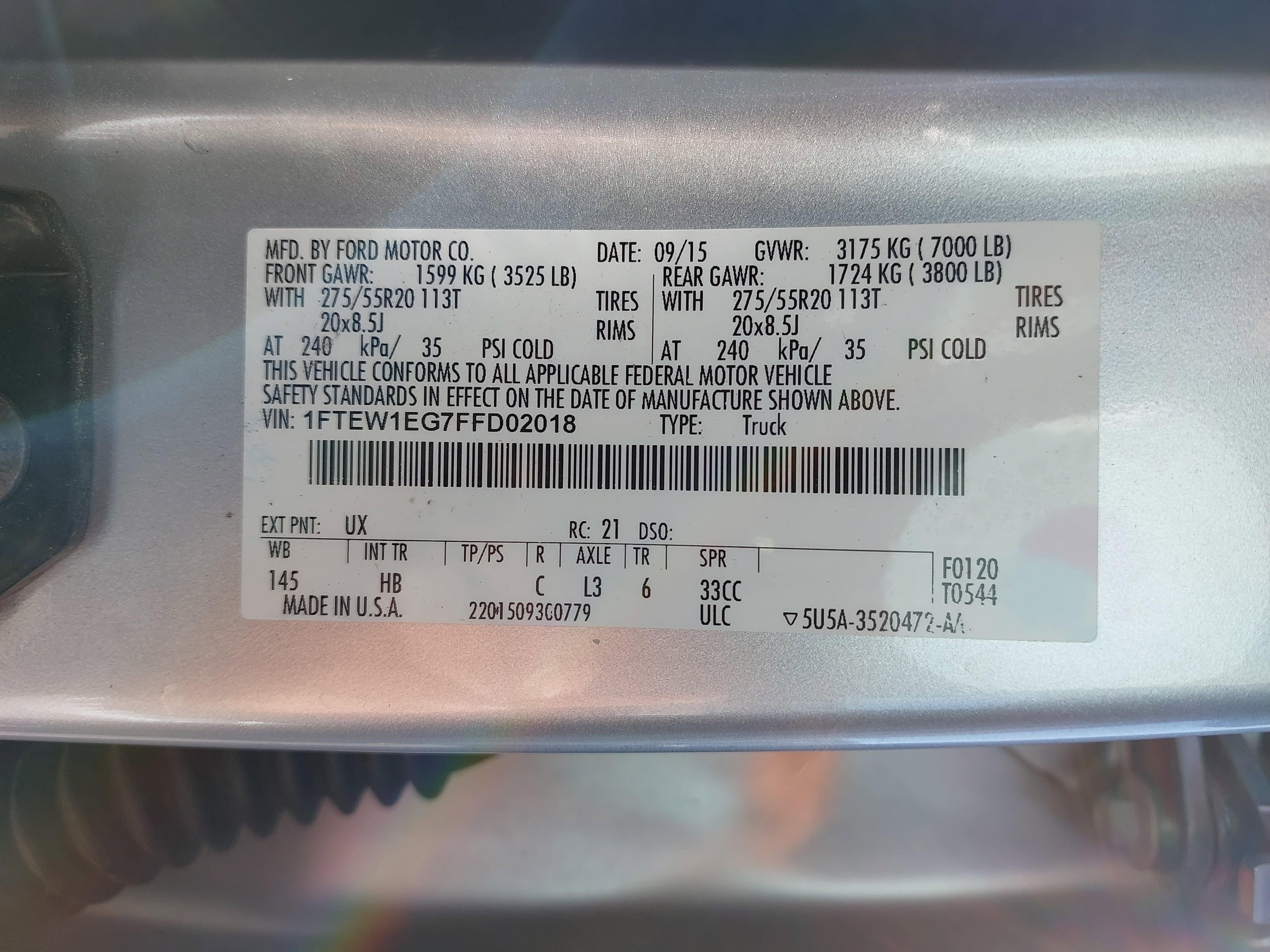 2015 Ford F-150 Lariat