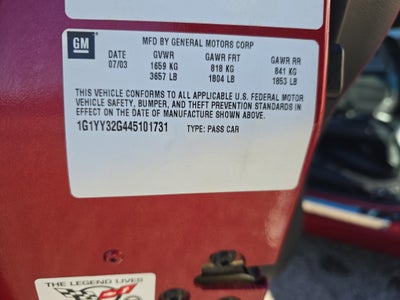 2004 Chevrolet Corvette NA