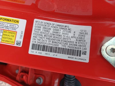 2024 Honda Civic Sedan Sport