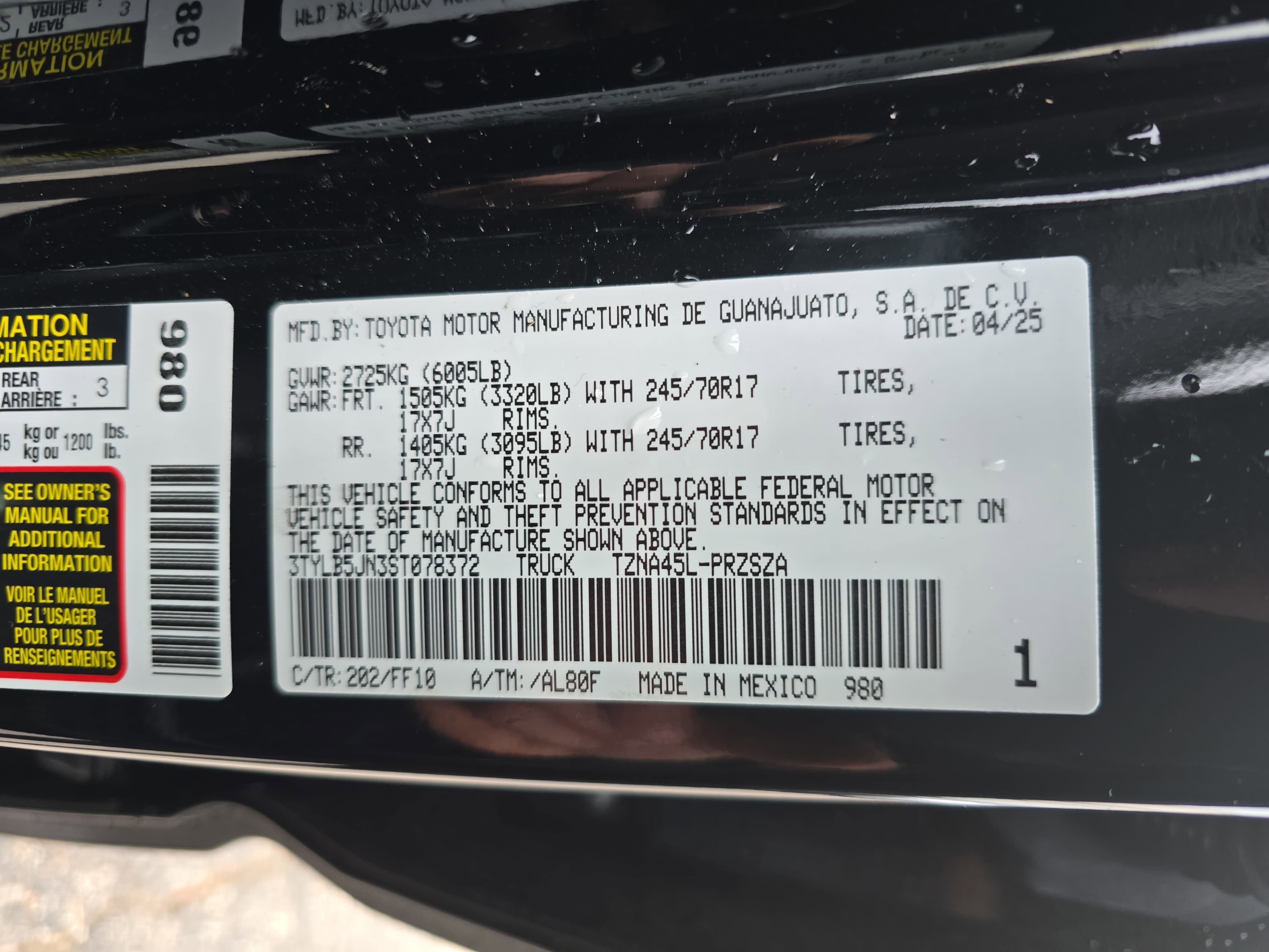 2025 Toyota Tacoma 4WD SR