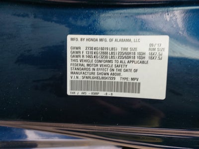 2018 Honda Odyssey Touring