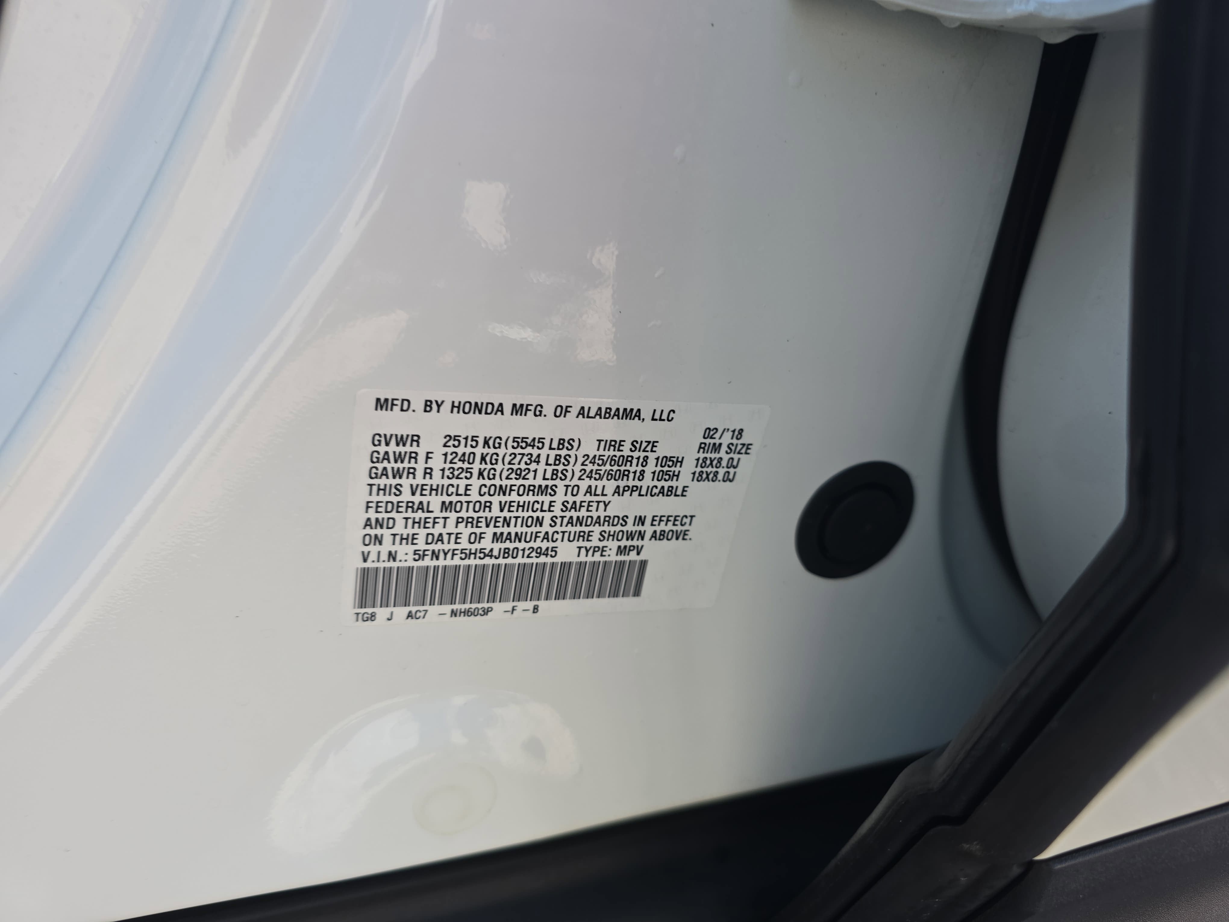 2018 Honda Pilot EX-L