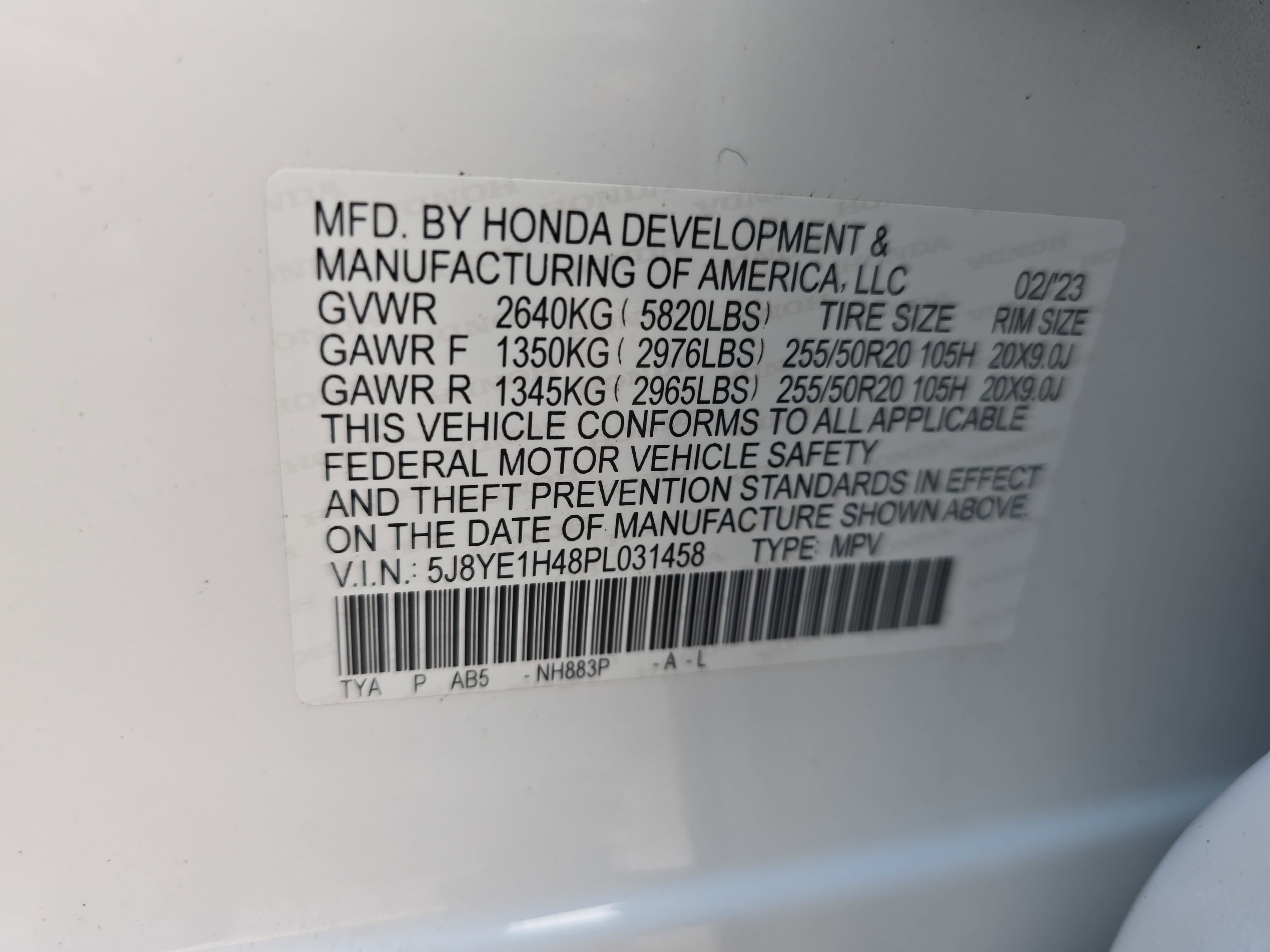 2023 Acura MDX w/Technology Package