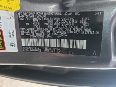 2011 Toyota Sienna XLE AAS