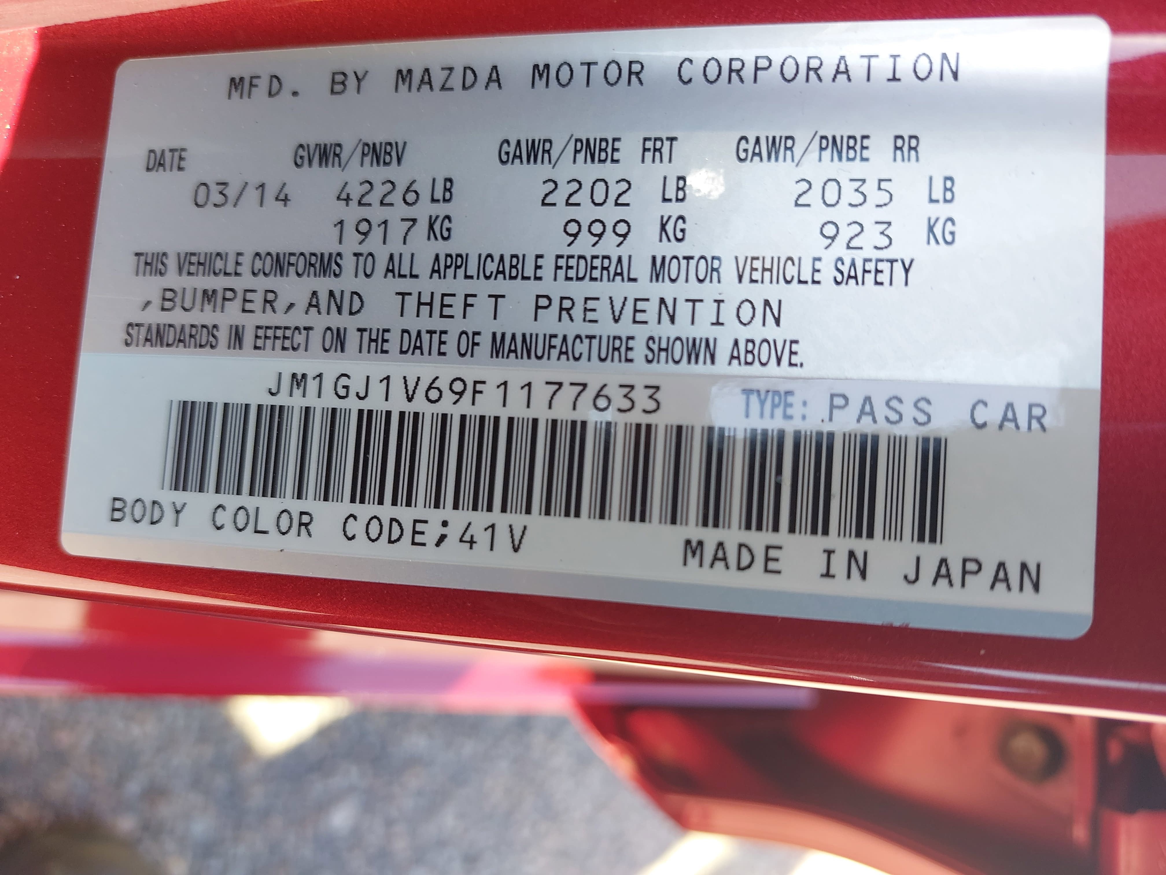 2015 Mazda Mazda6 i Touring