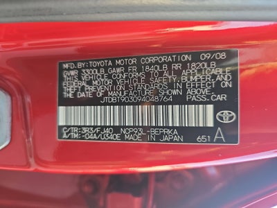 2009 Toyota Yaris NA