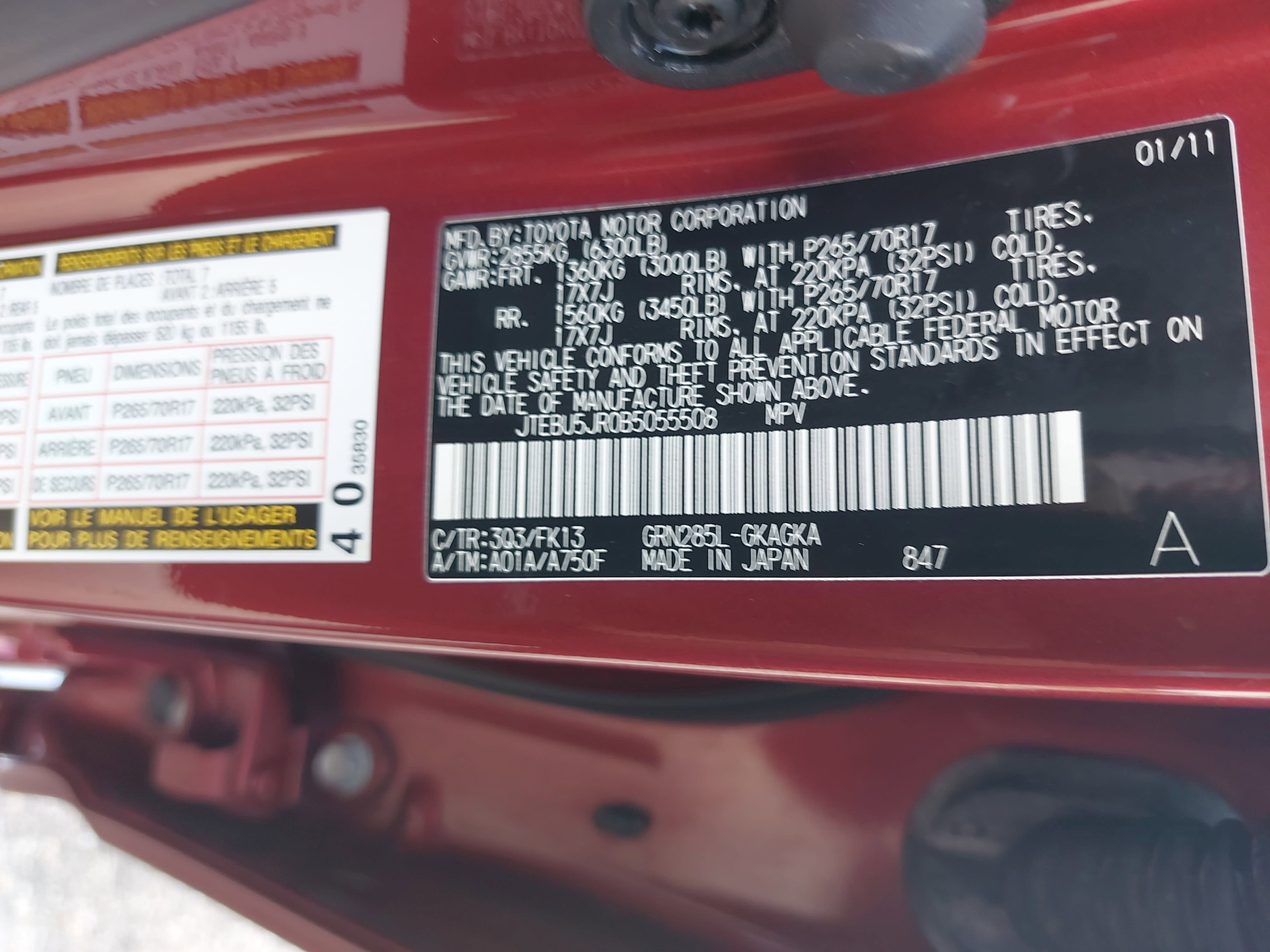 2011 Toyota 4Runner SR5