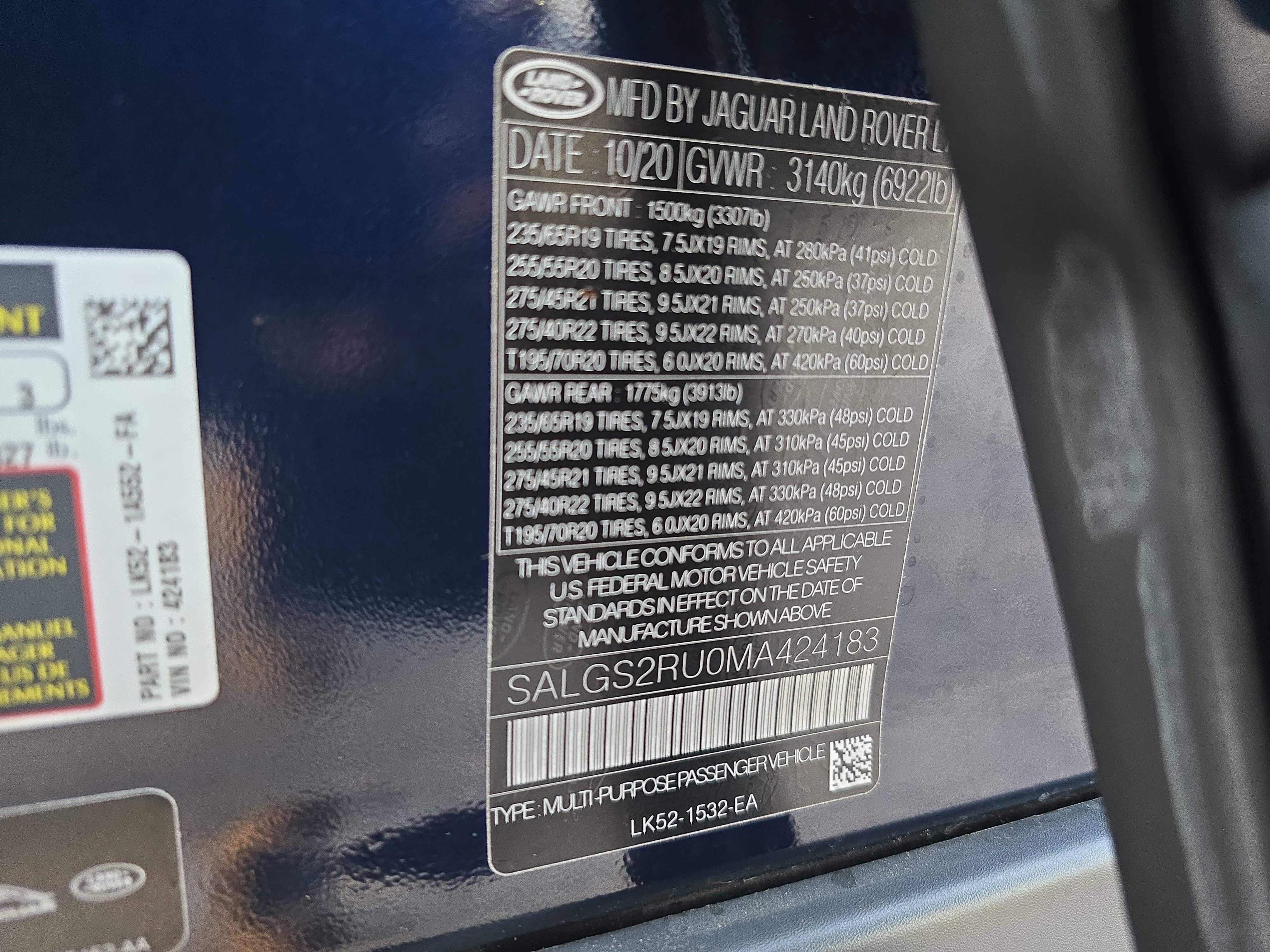 2021 Land Rover Range Rover Westminster