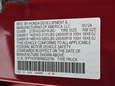 2024 Honda Ridgeline Black Edition