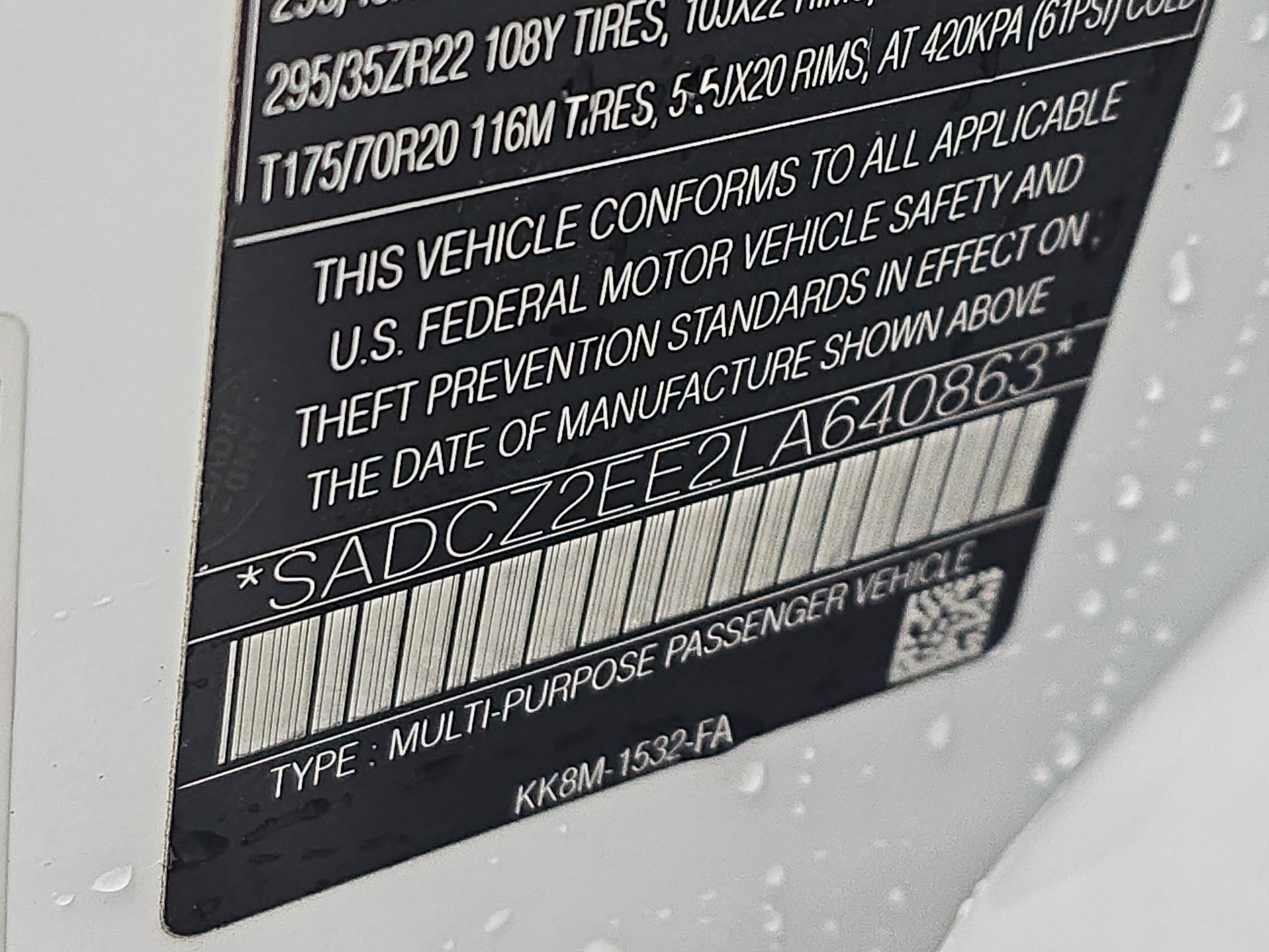 2020 Jaguar F-PACE SVR