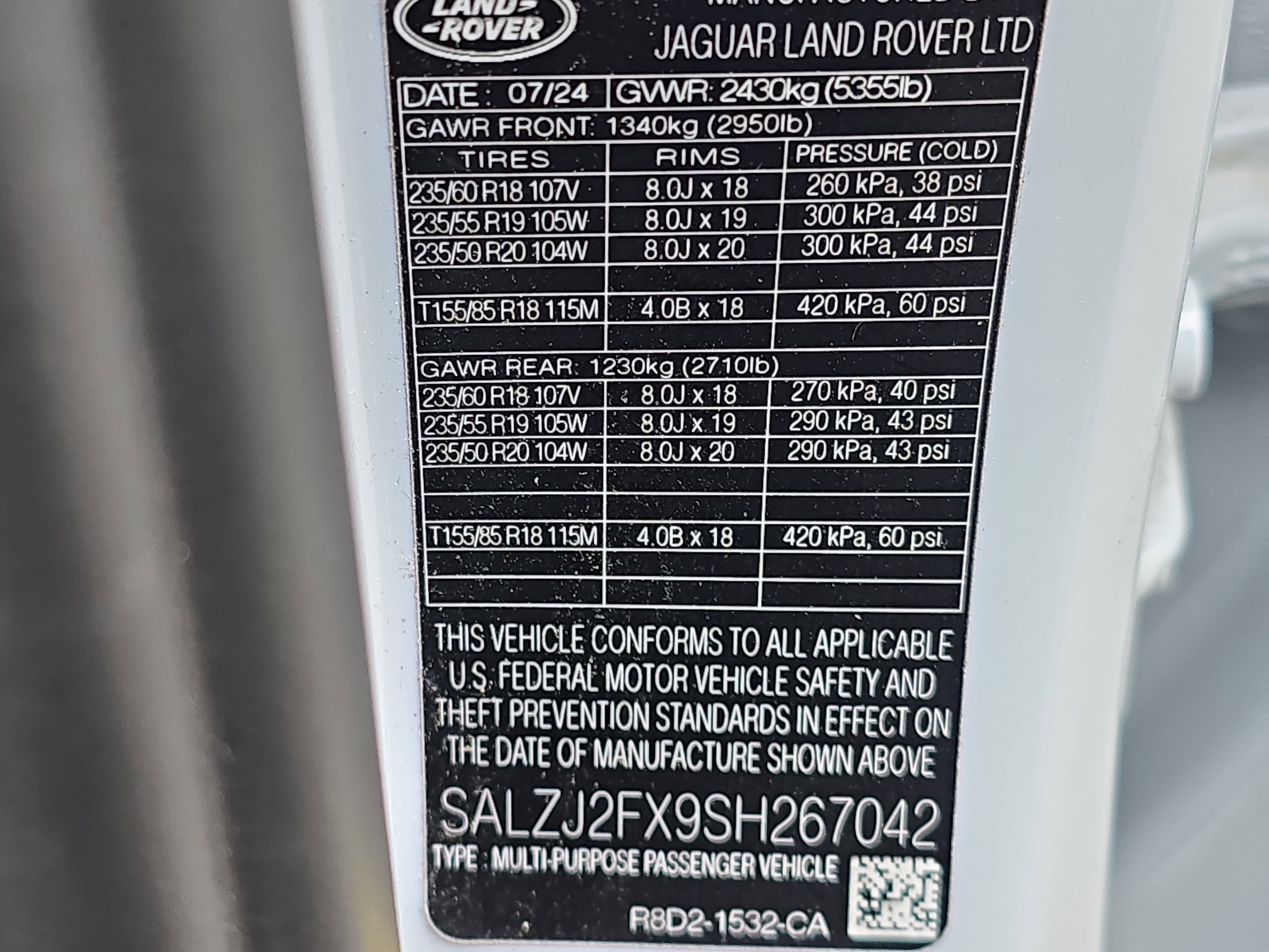 2025 Land Rover Range Rover Evoque Core S