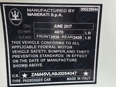 2018 Maserati GranTurismo Sport
