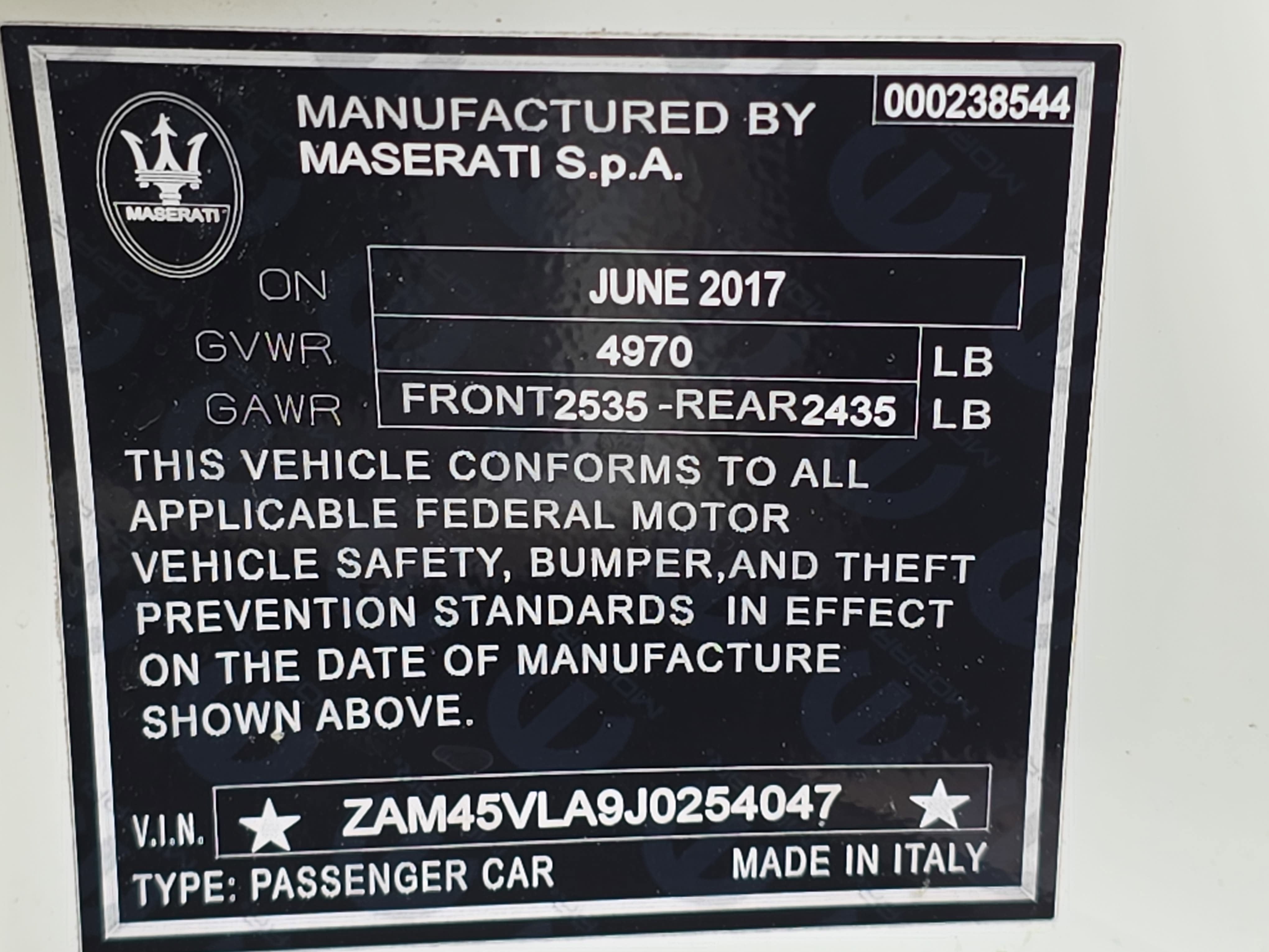 2018 Maserati GranTurismo Sport