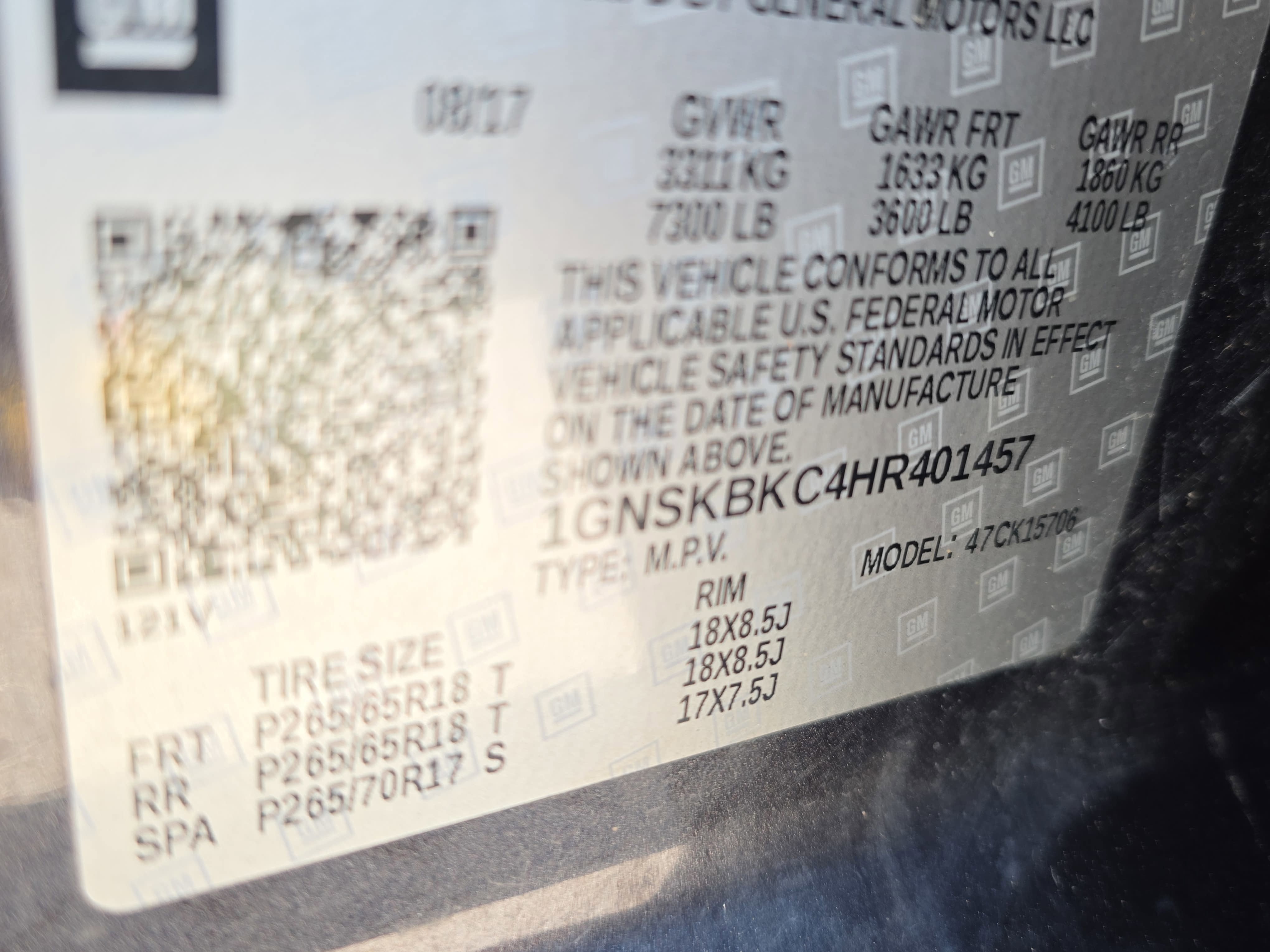 2017 Chevrolet Tahoe LT