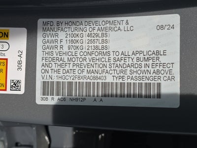 2024 Honda Accord Hybrid Touring