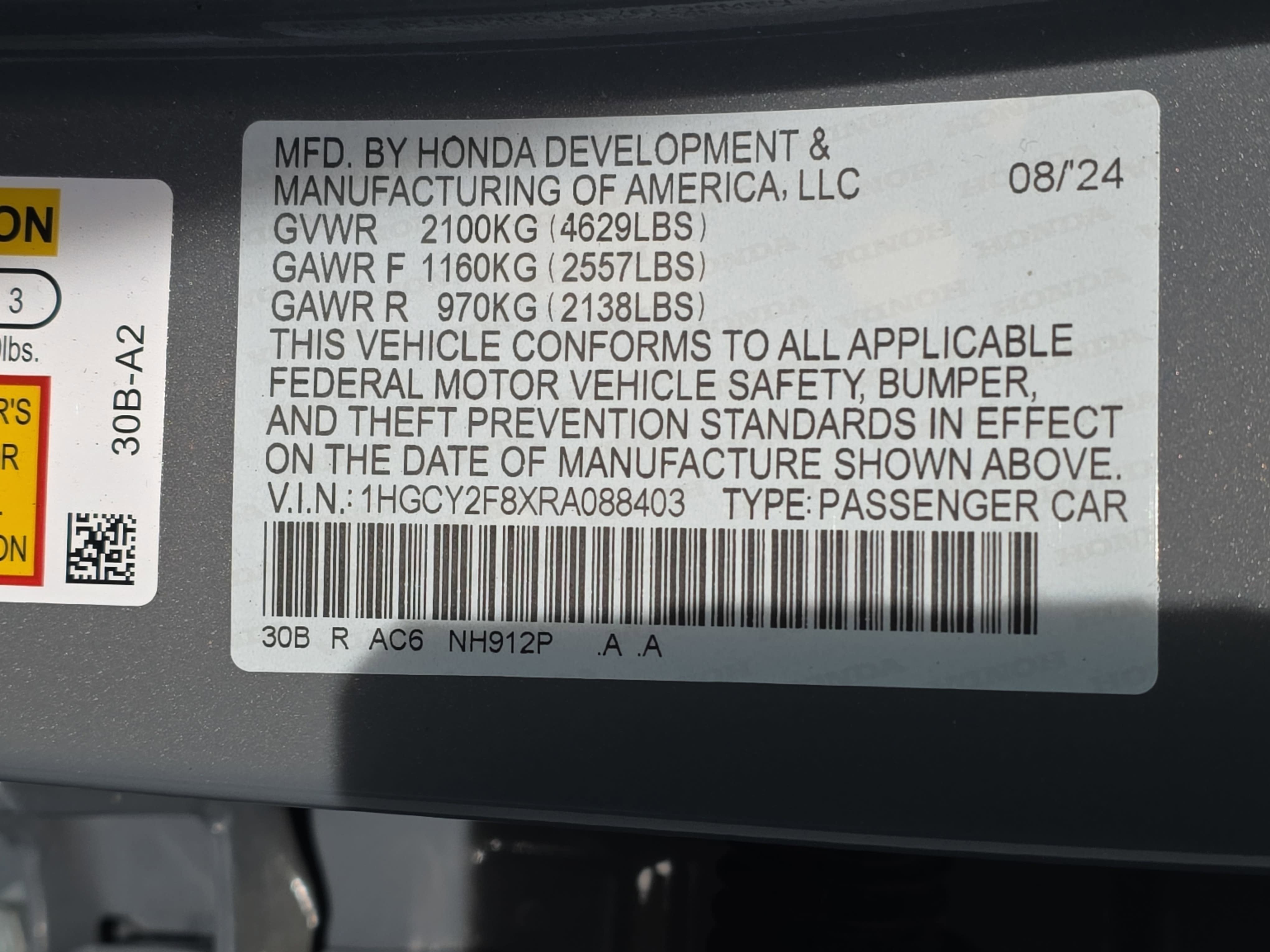 2024 Honda Accord Hybrid Touring