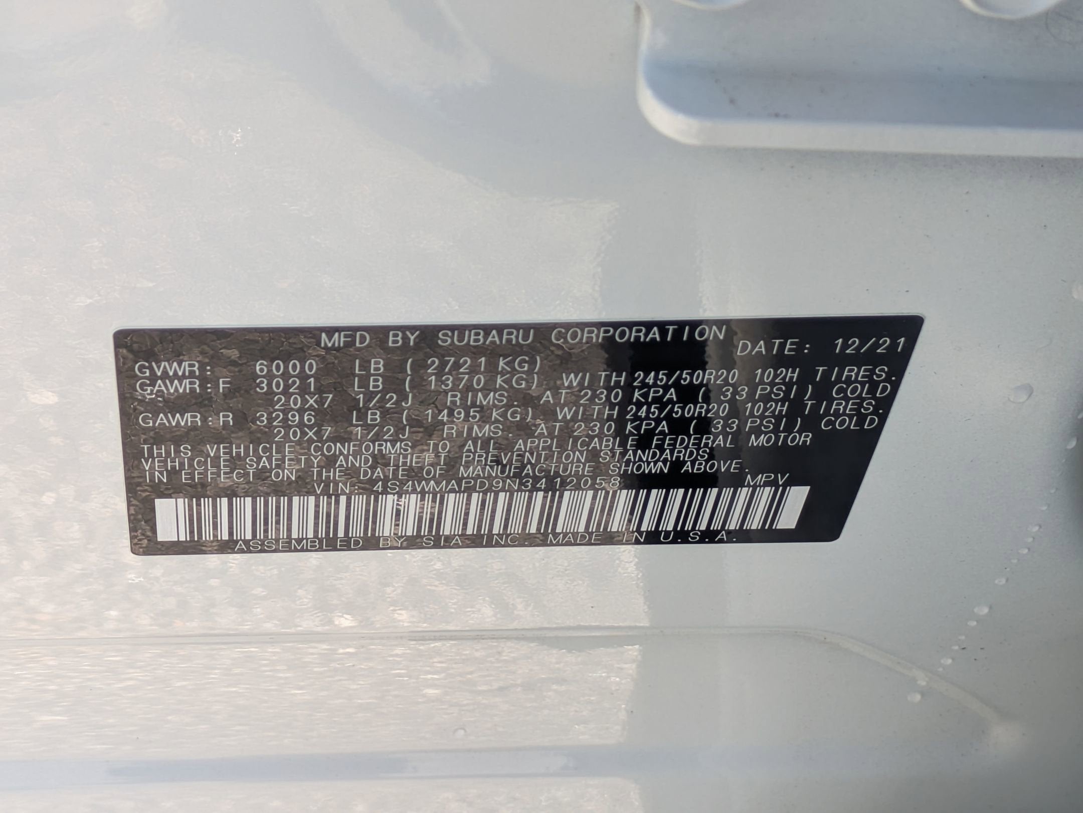 2022 Subaru Ascent Limited