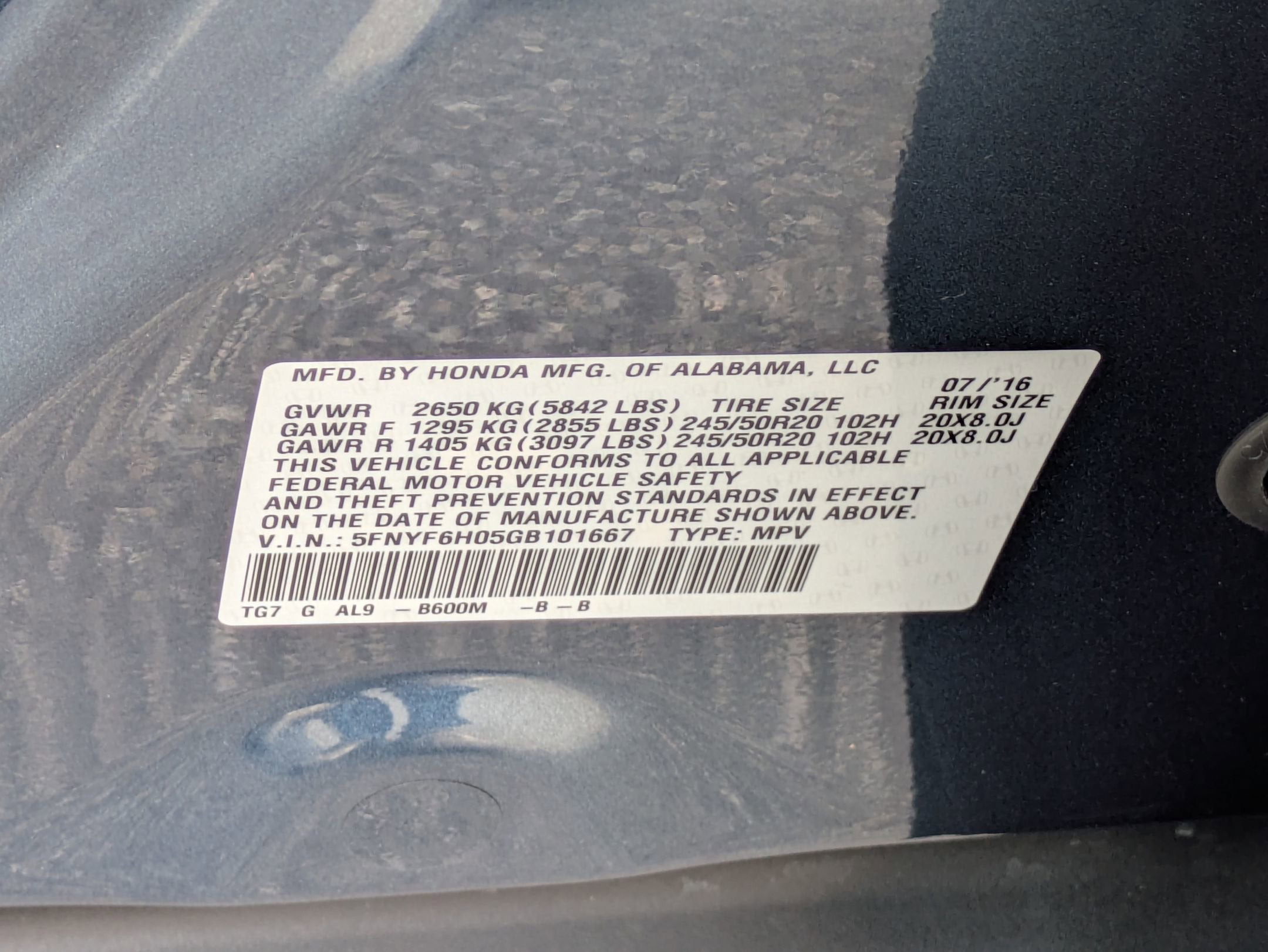 2016 Honda Pilot Elite