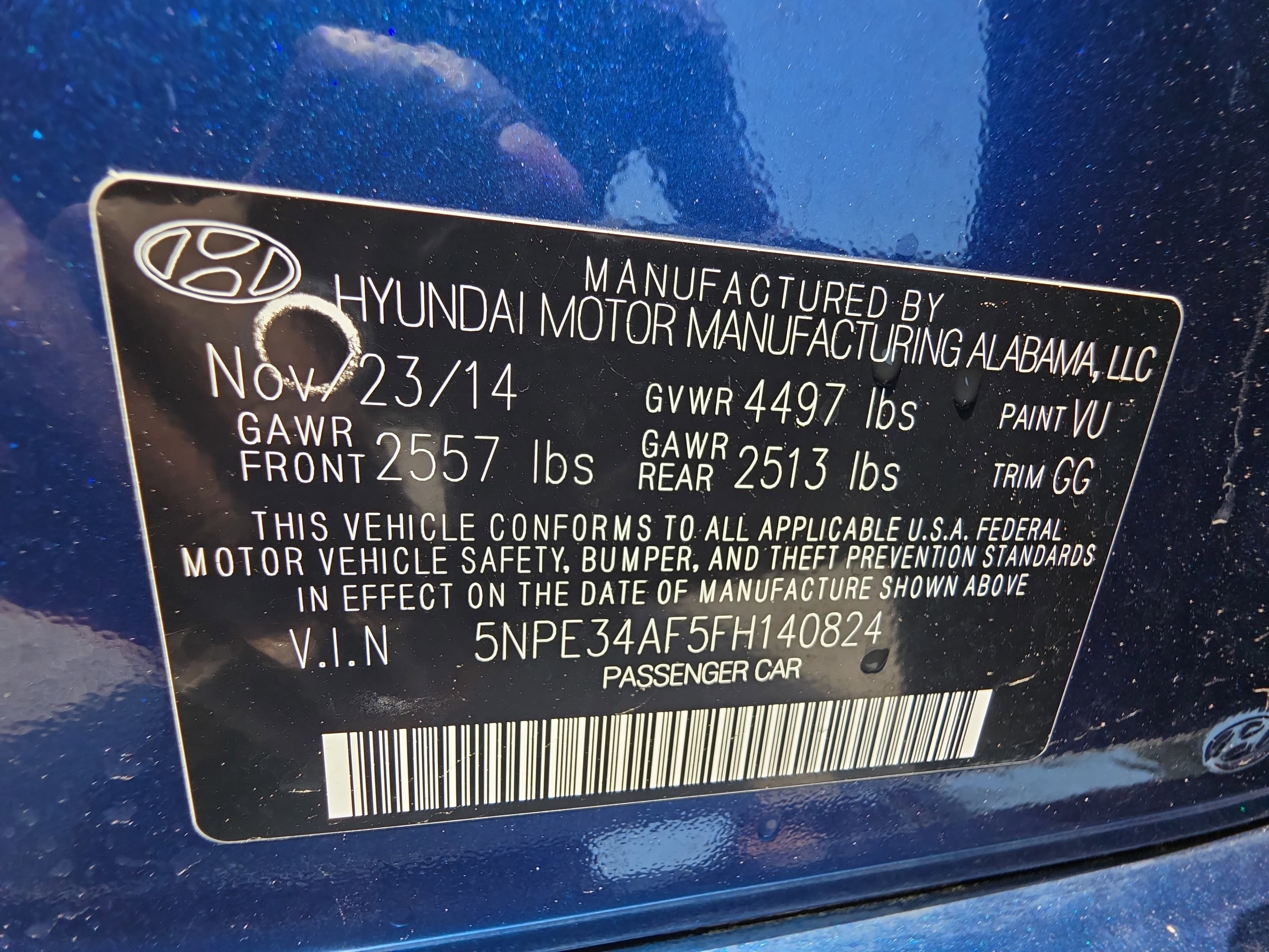 2015 Hyundai Sonata 2.4L Sport