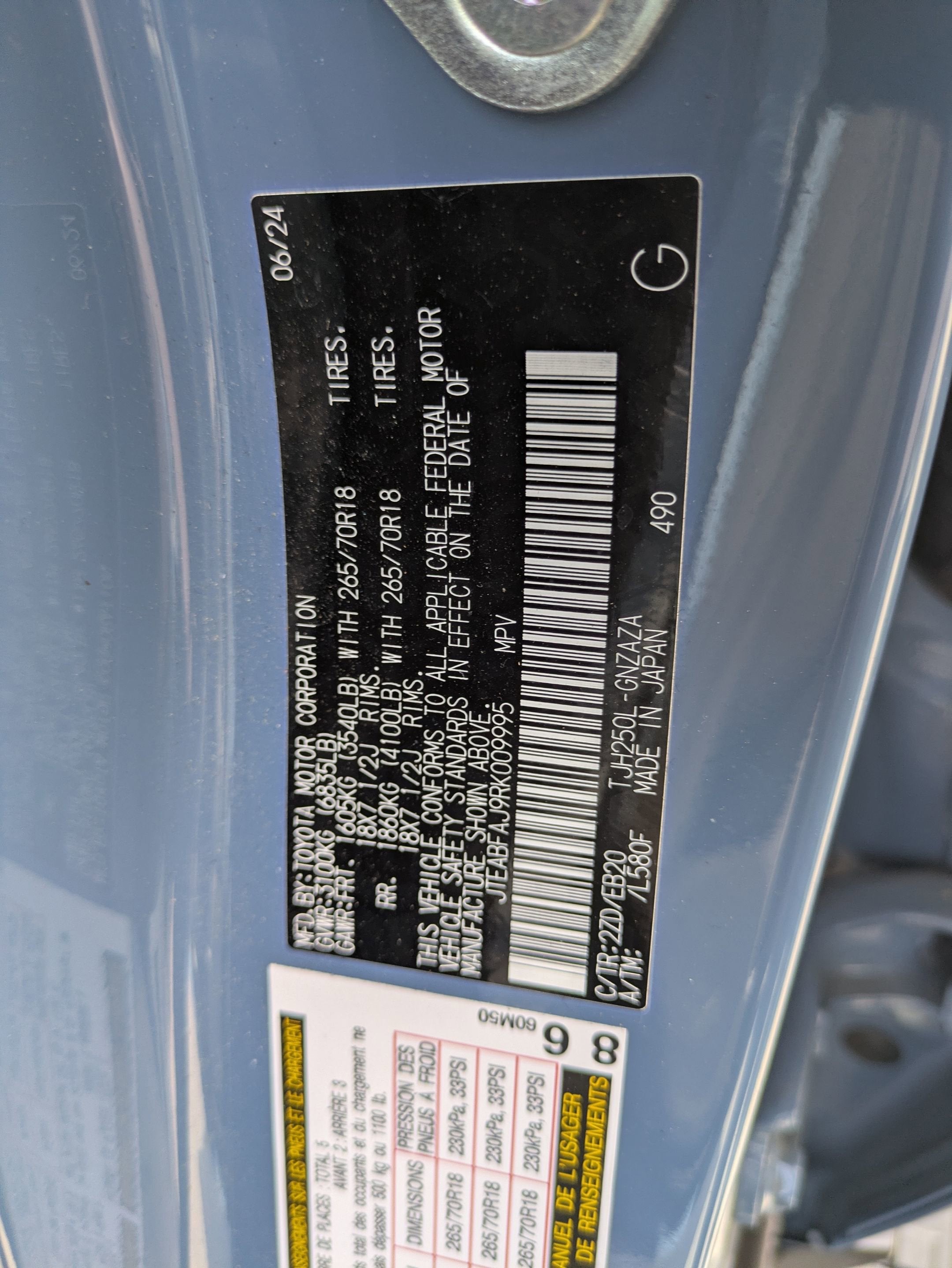 2024 Toyota Land Cruiser Base