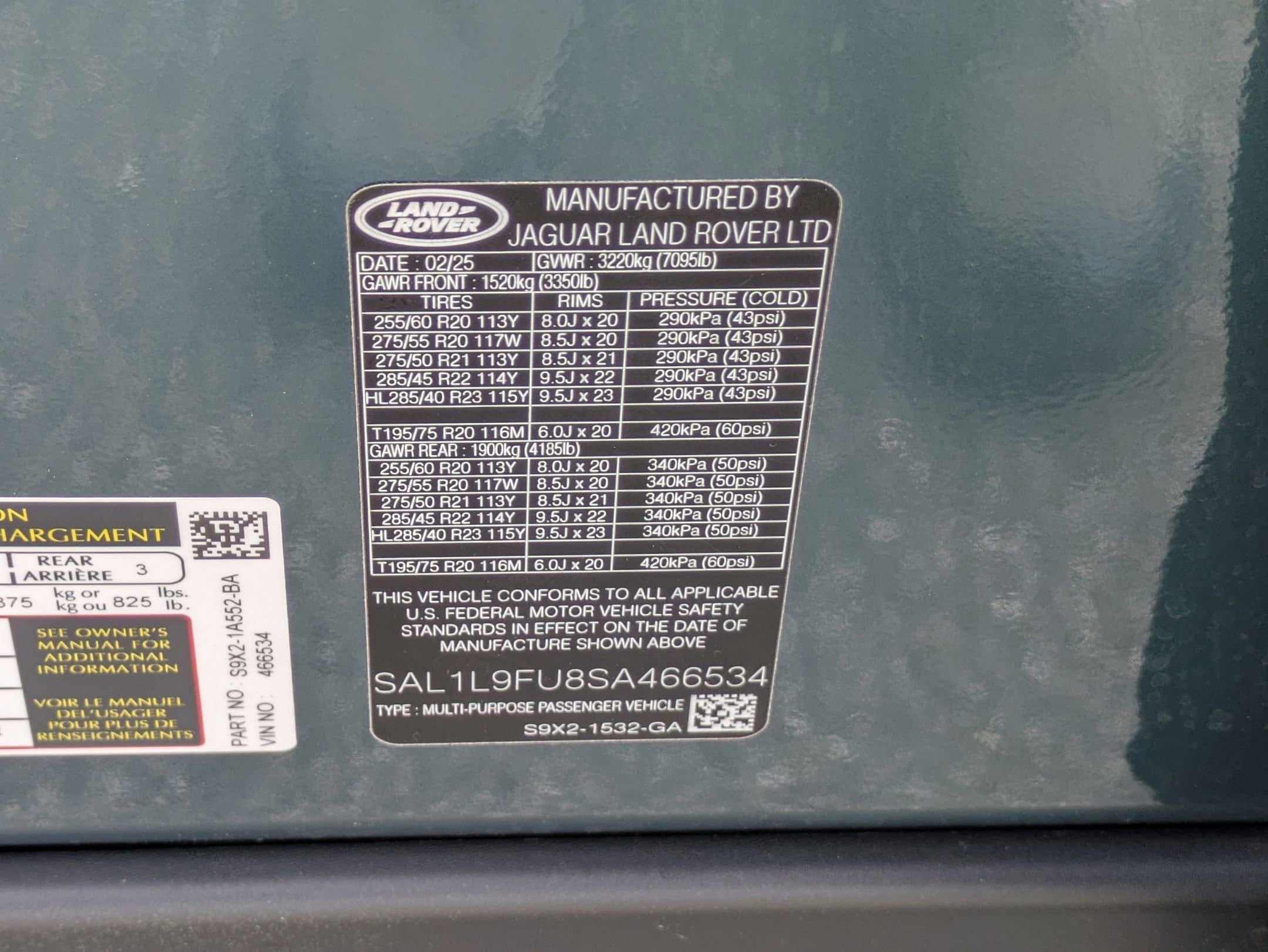 2025 Land Rover Range Rover Sport Dynamic SE