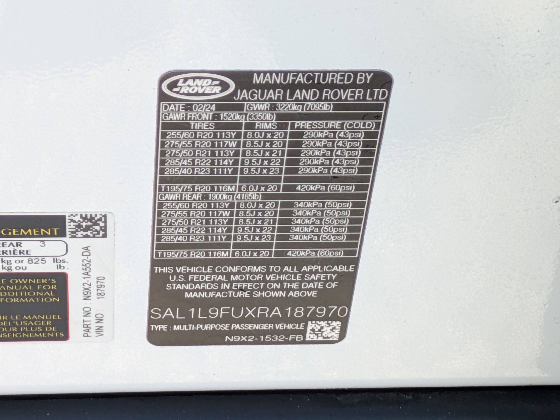 2024 Land Rover Range Rover Sport Dynamic SE