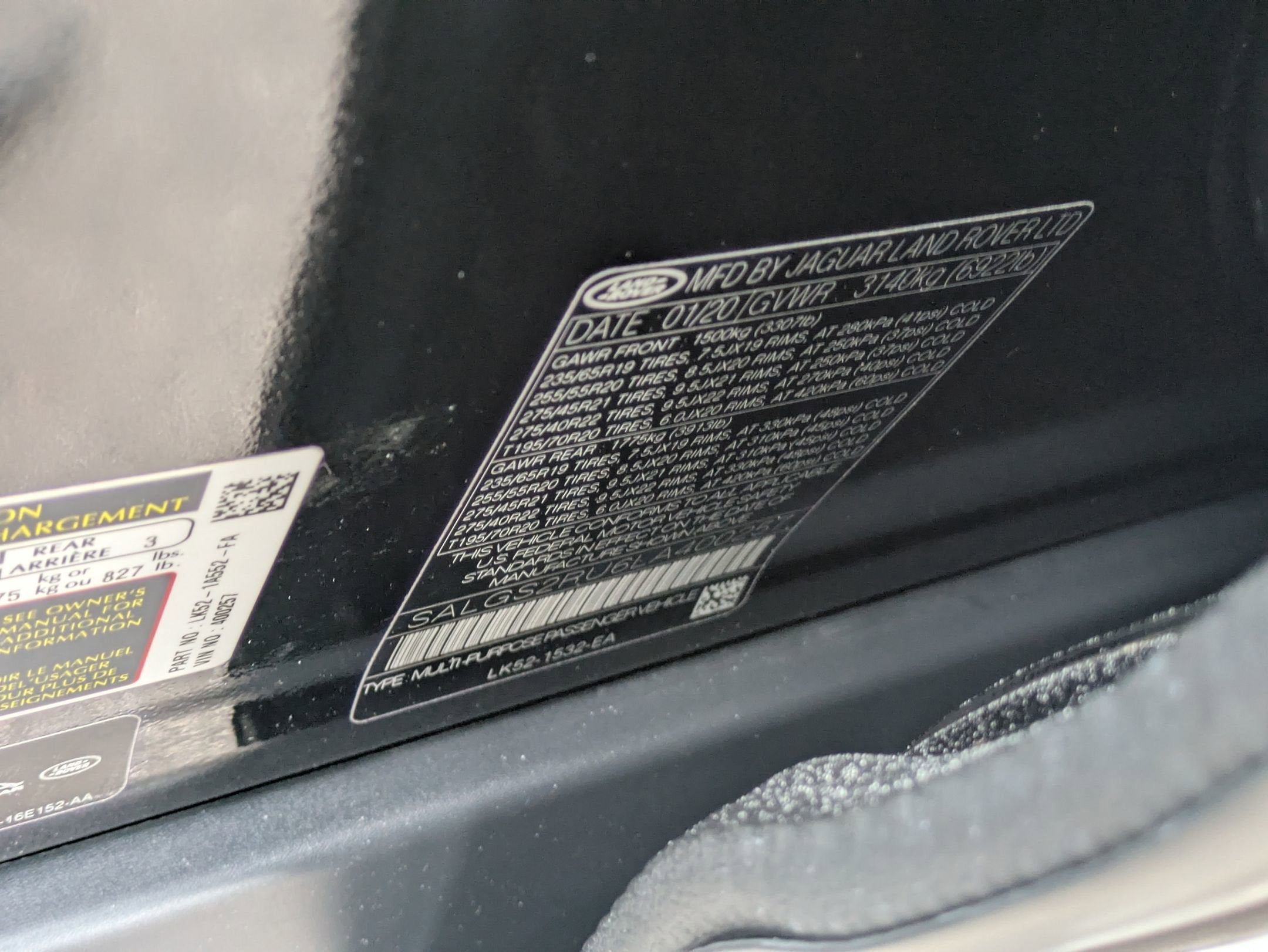 2020 Land Rover Range Rover HSE