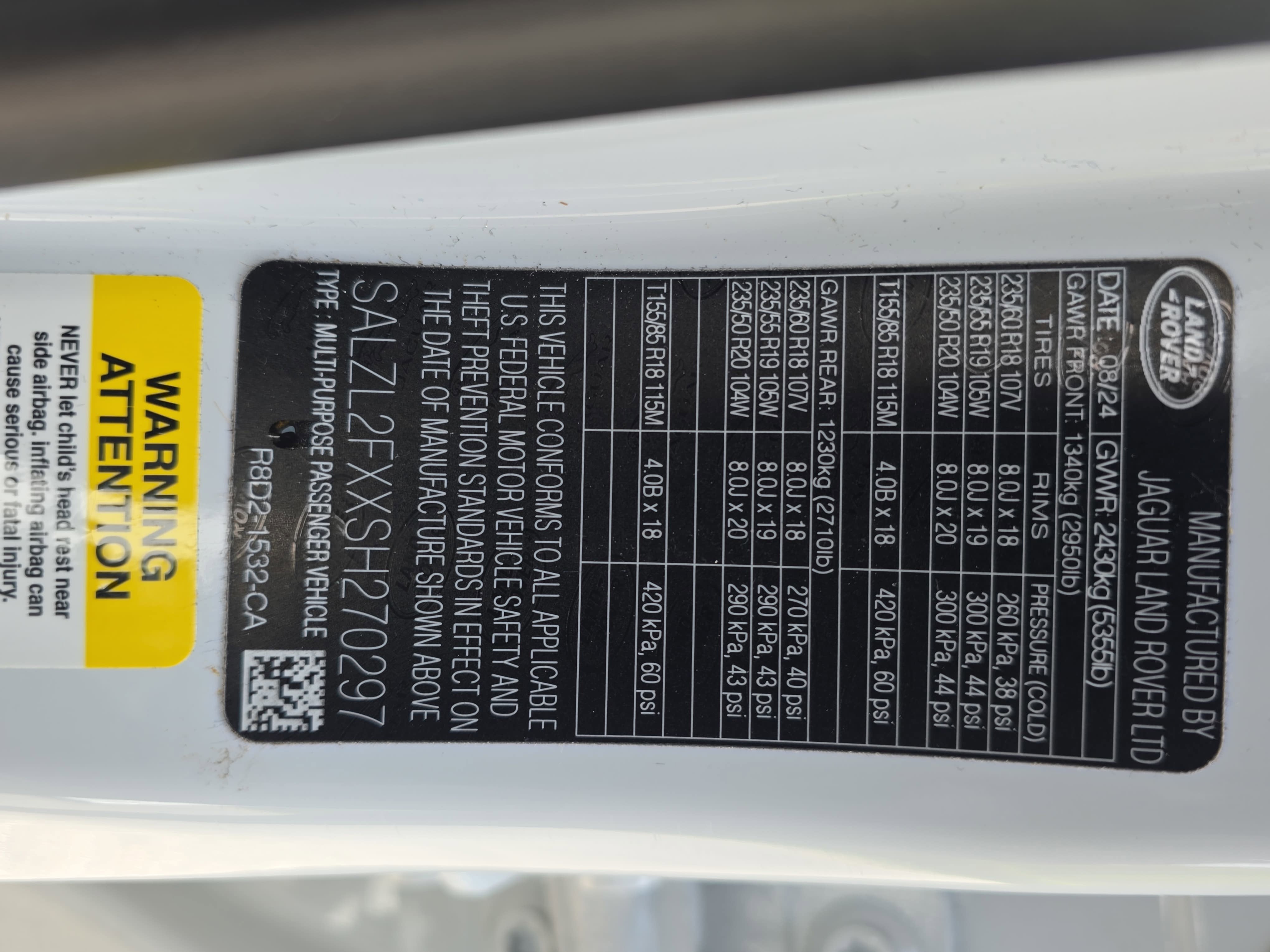 2025 Land Rover Range Rover Evoque Dynamic SE