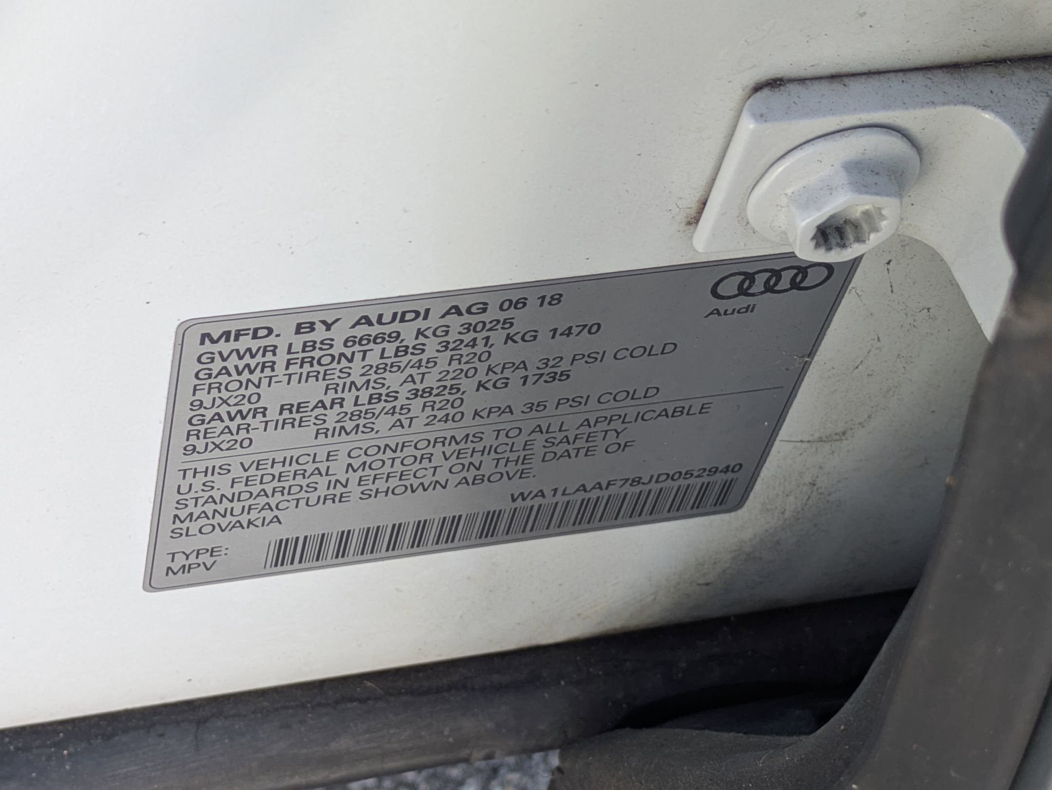 2018 Audi Q7 Premium Plus