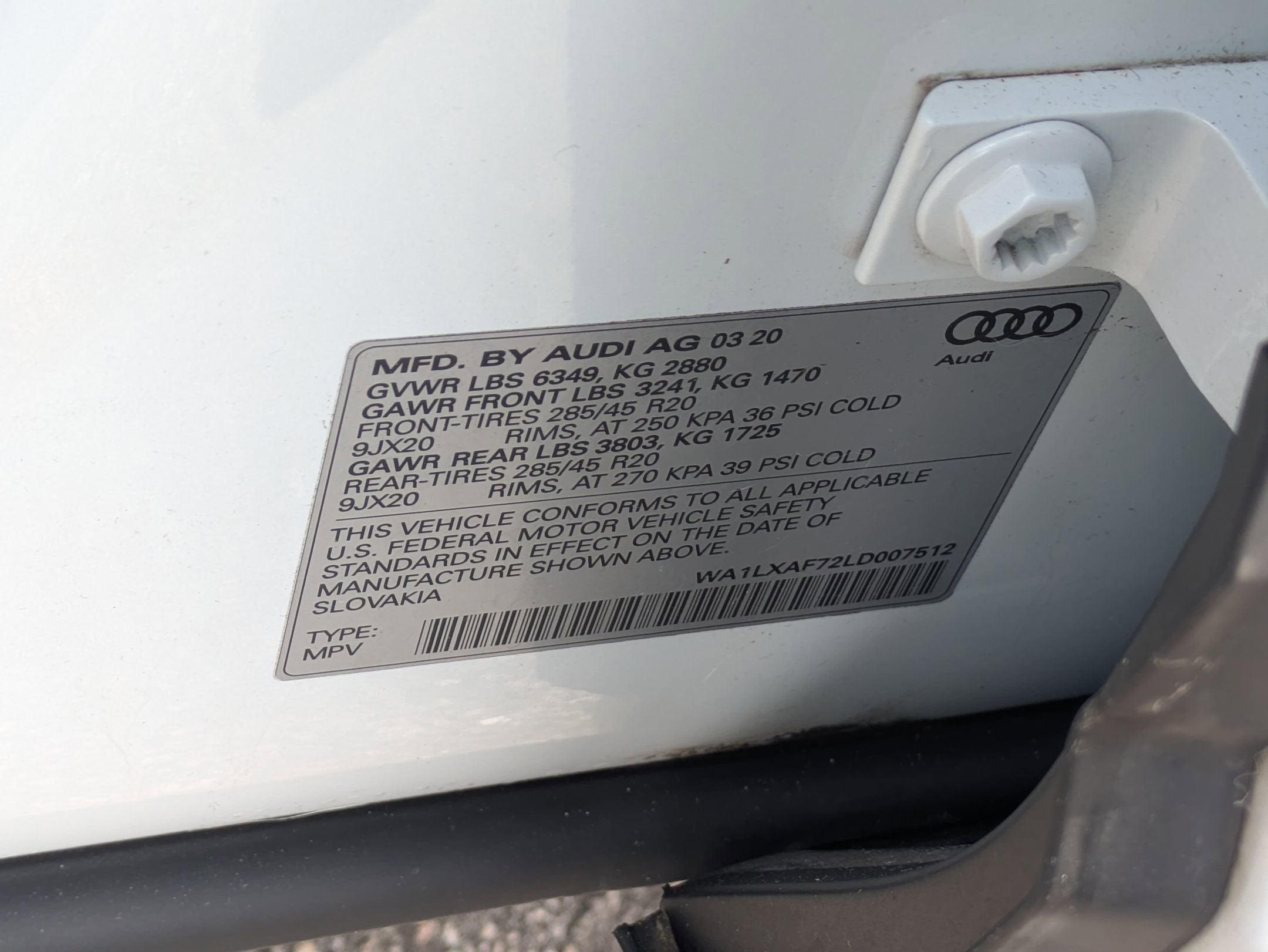 2020 Audi Q7 Premium Plus