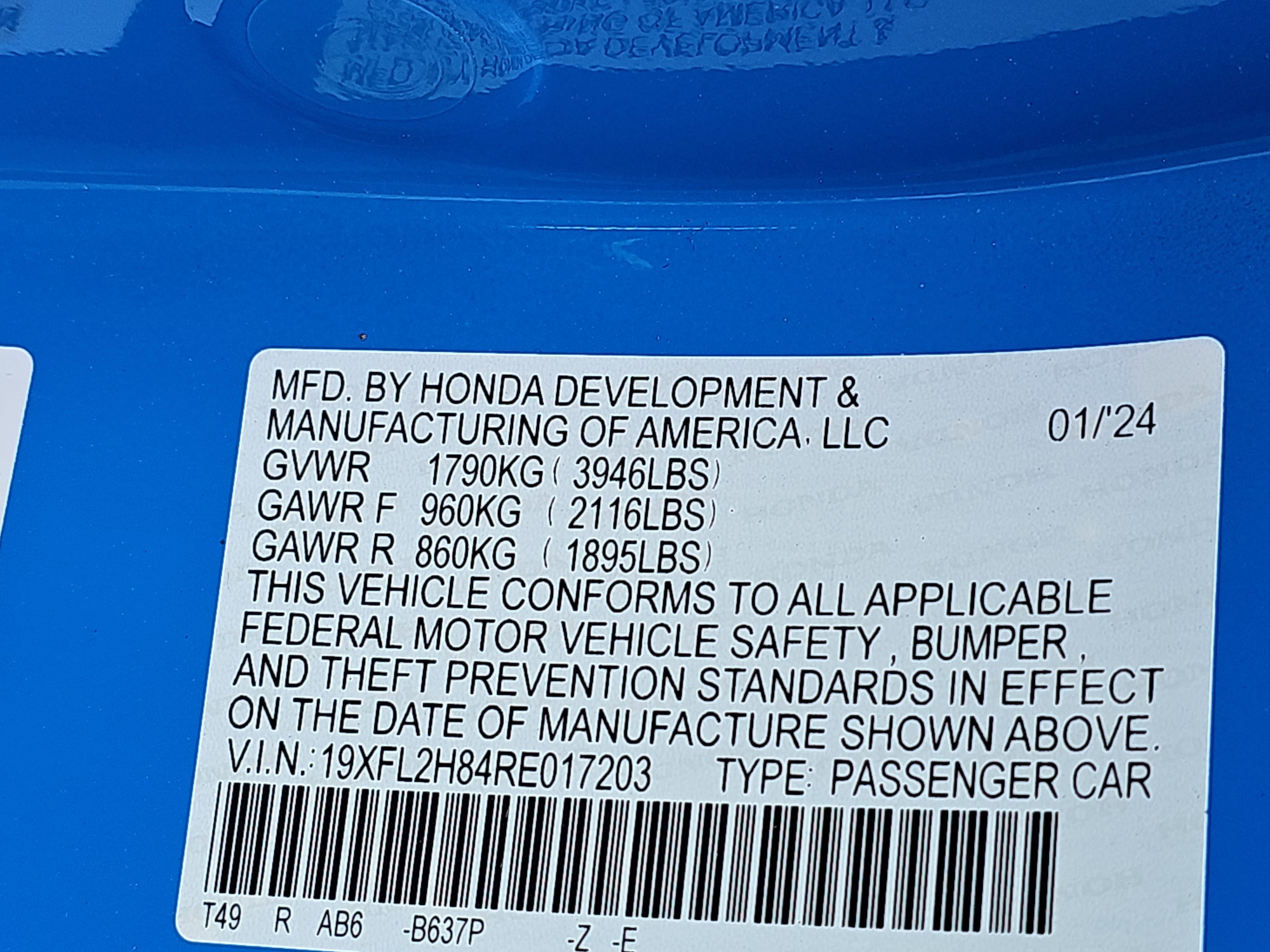 2024 Honda Civic Hatchback Sport CVT
