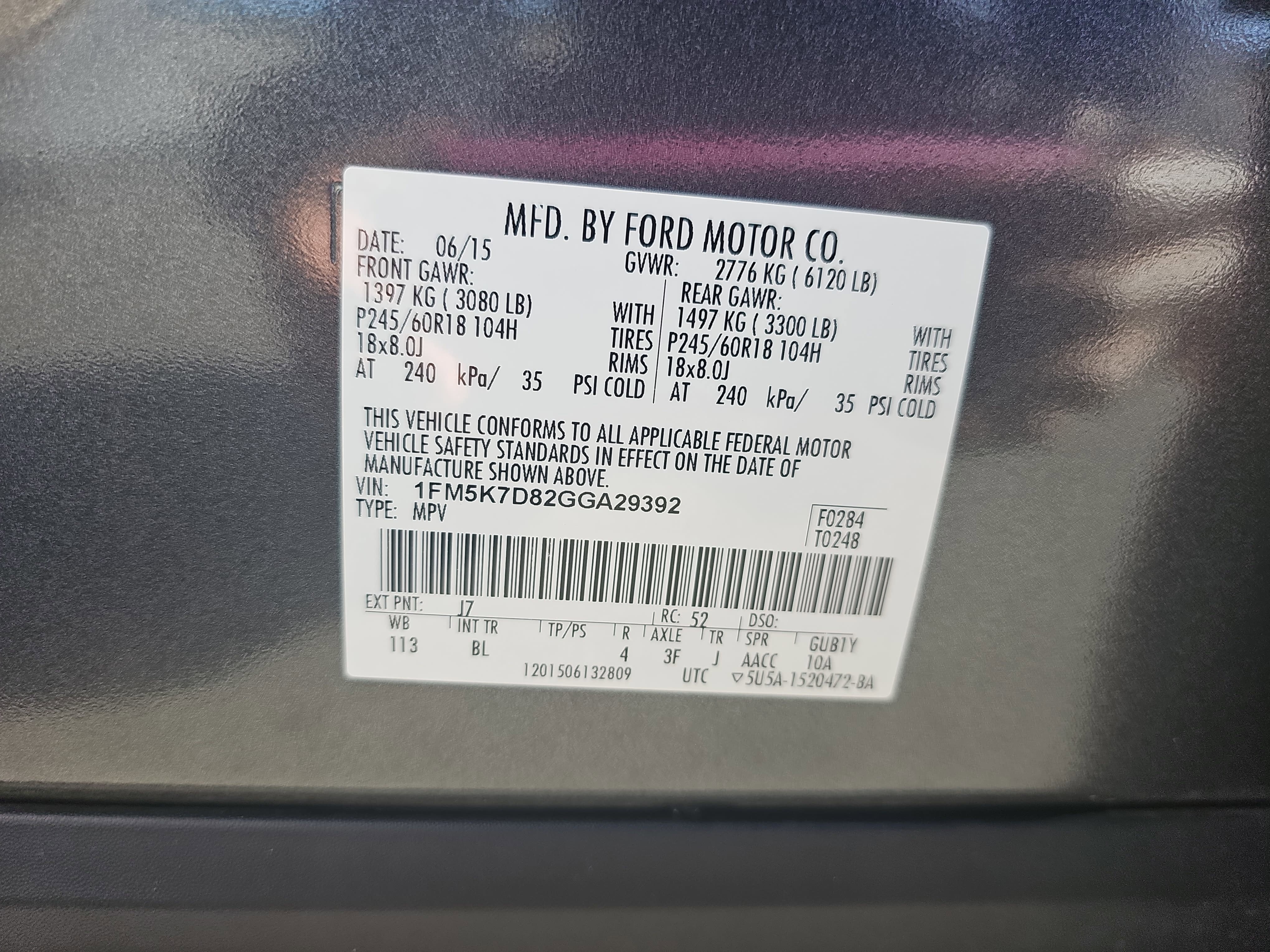 2016 Ford Explorer FWD 4dr XLT