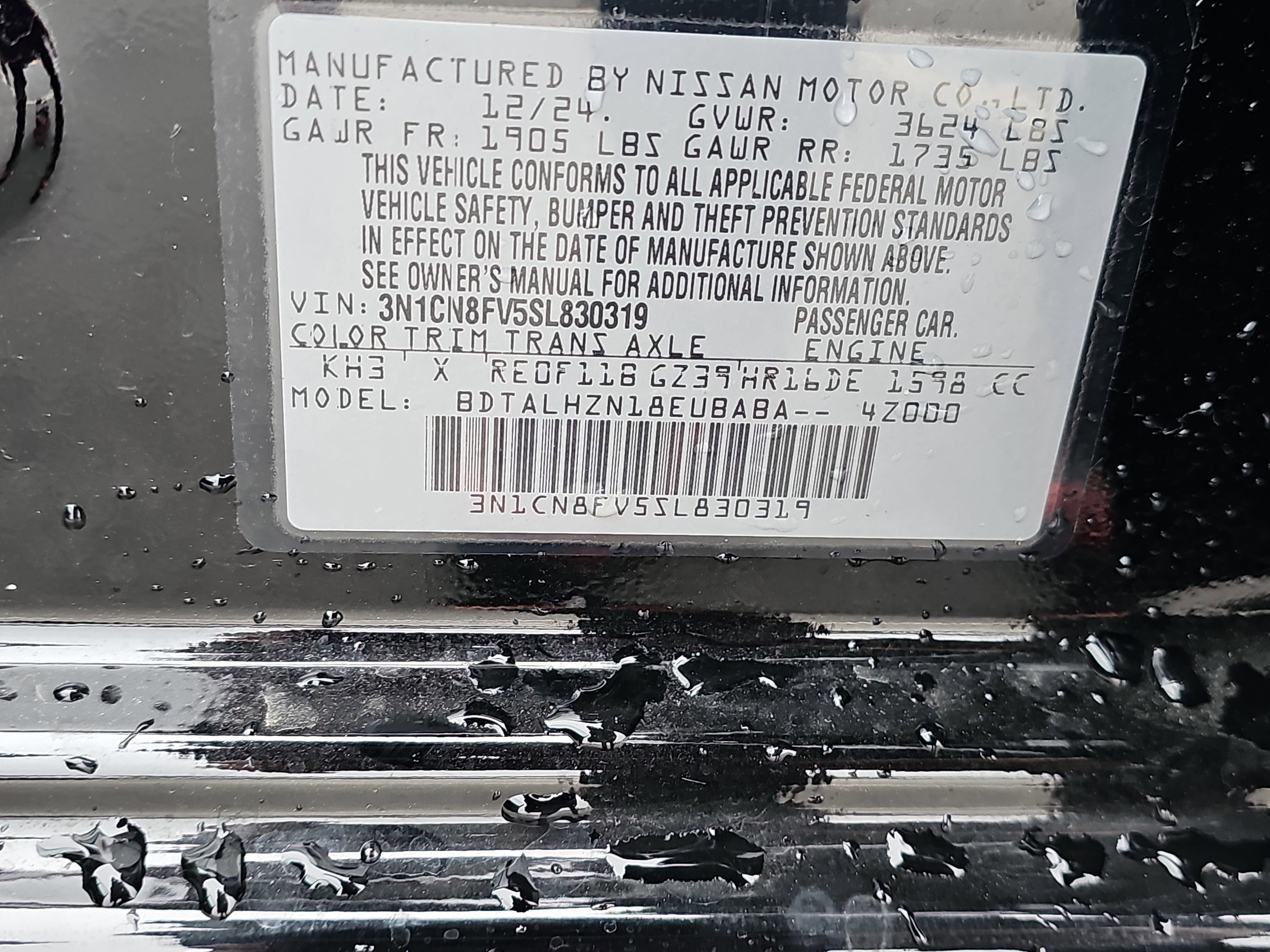 2025 Nissan Versa SR CVT