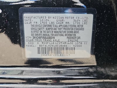 2025 Nissan Versa SR CVT