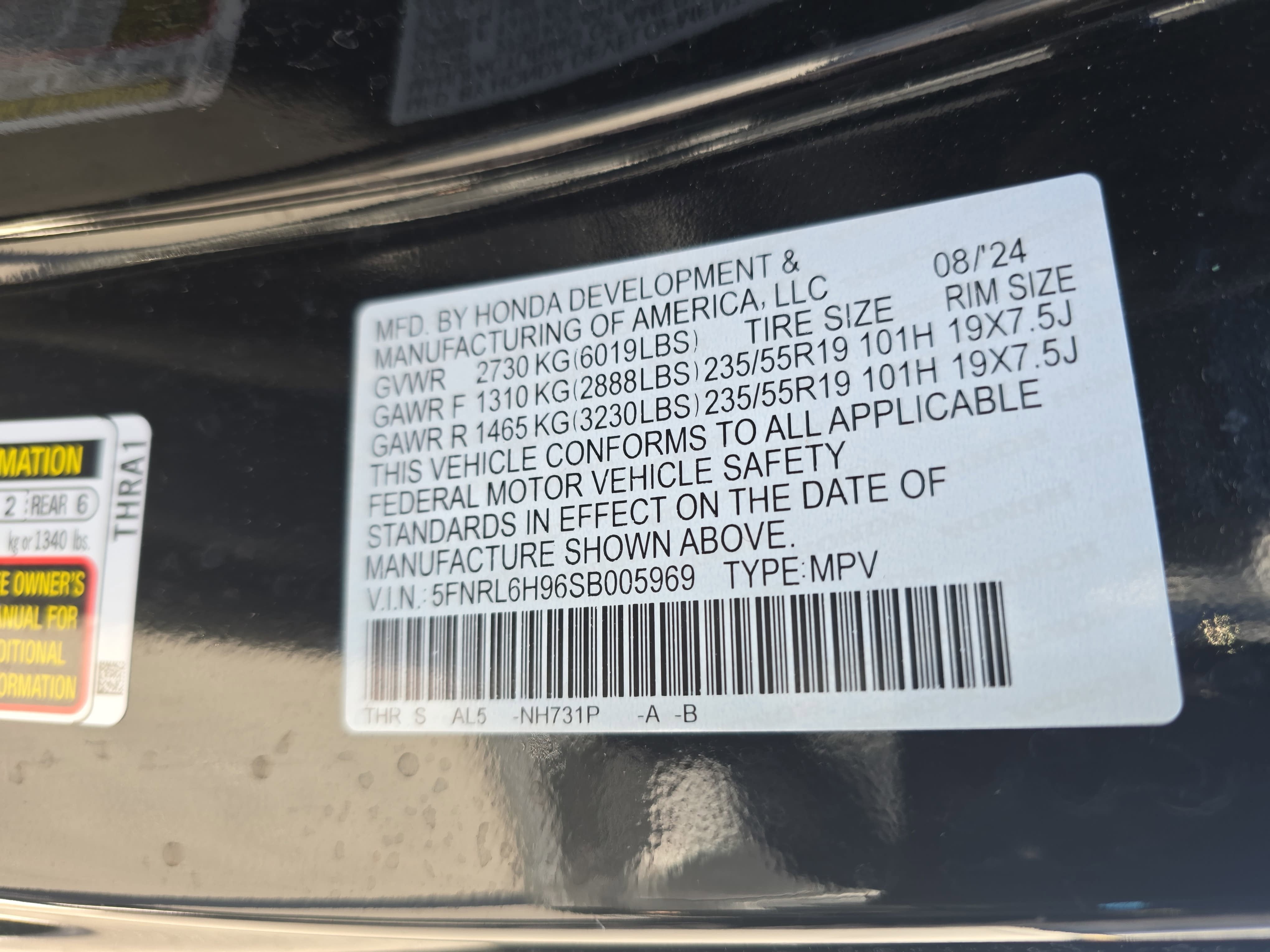 2025 Honda Odyssey Elite Auto