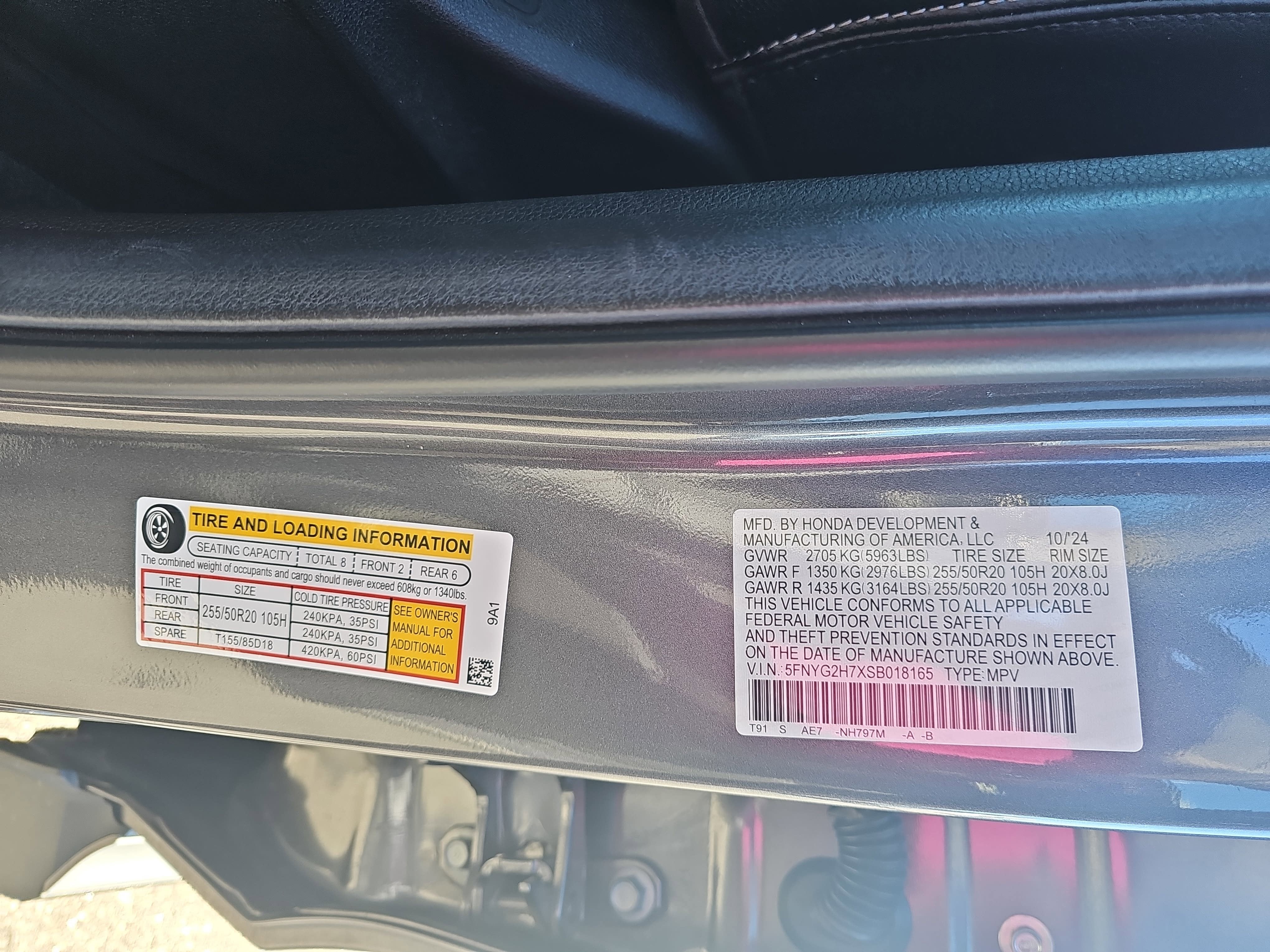 2025 Honda Pilot Touring 2WD