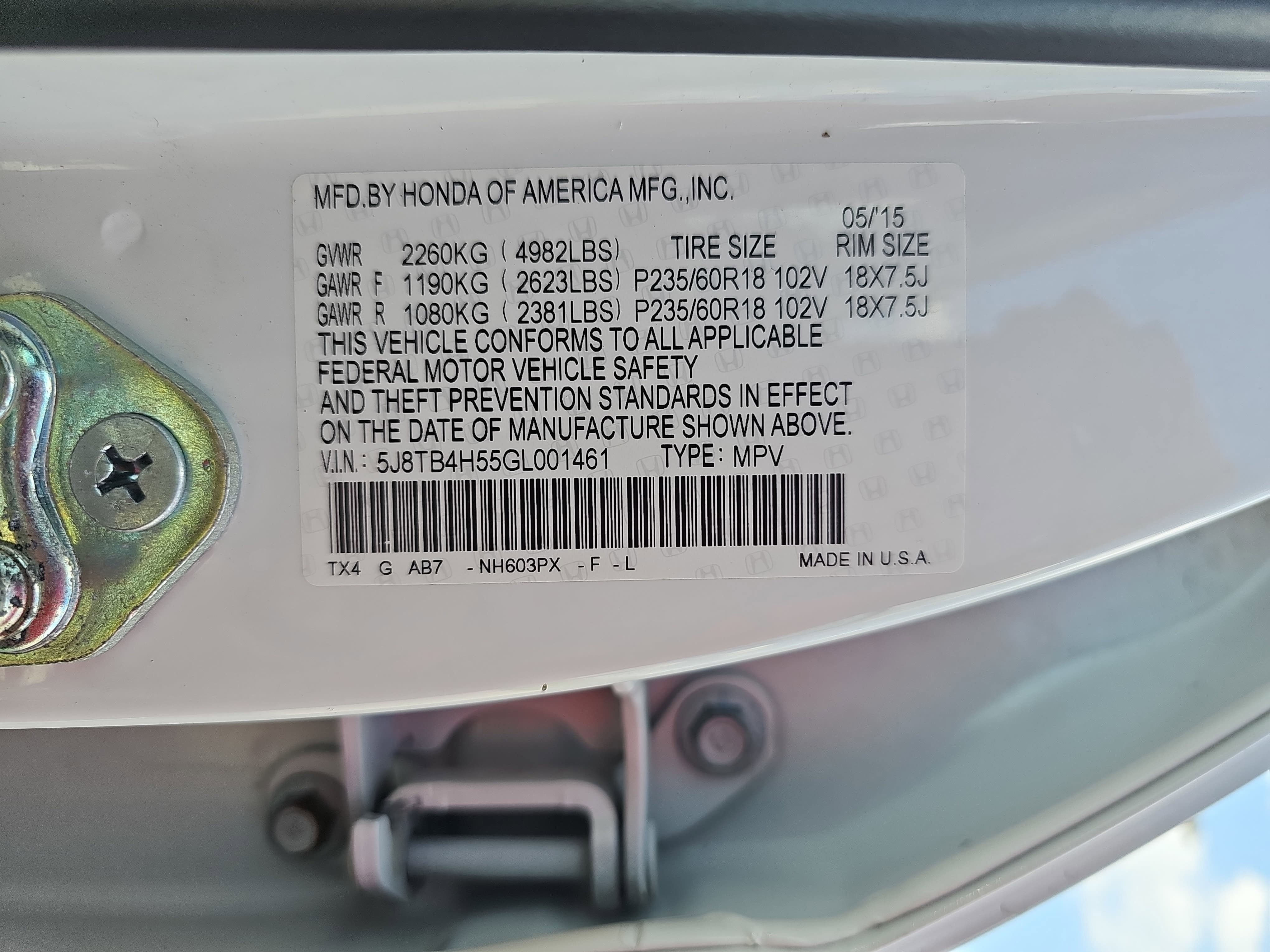 2016 Acura RDX AWD 4dr Tech Pkg