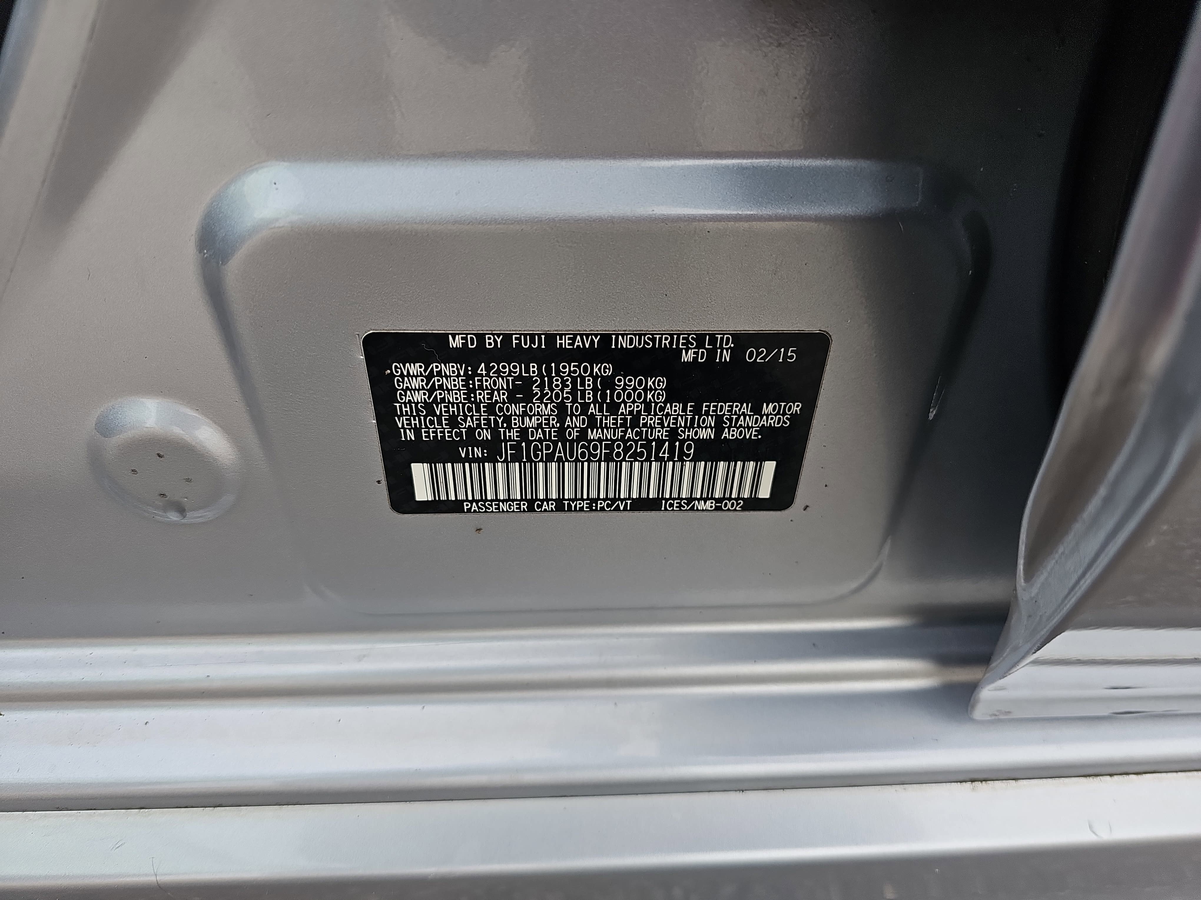 2015 Subaru Impreza Wagon 5dr CVT 2.0i Sport Premium