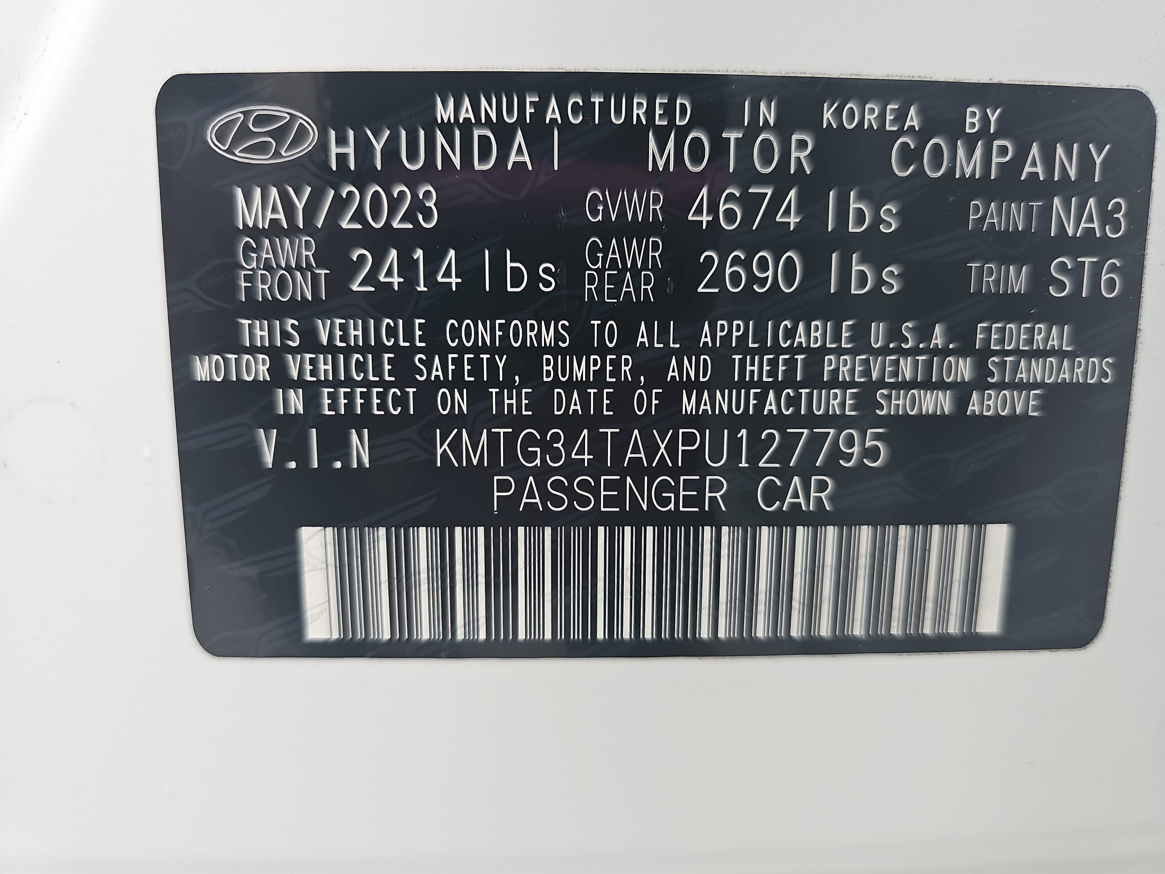 2023 Genesis G70 2.0T RWD