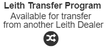 Available for transfer from another Leith Dealer